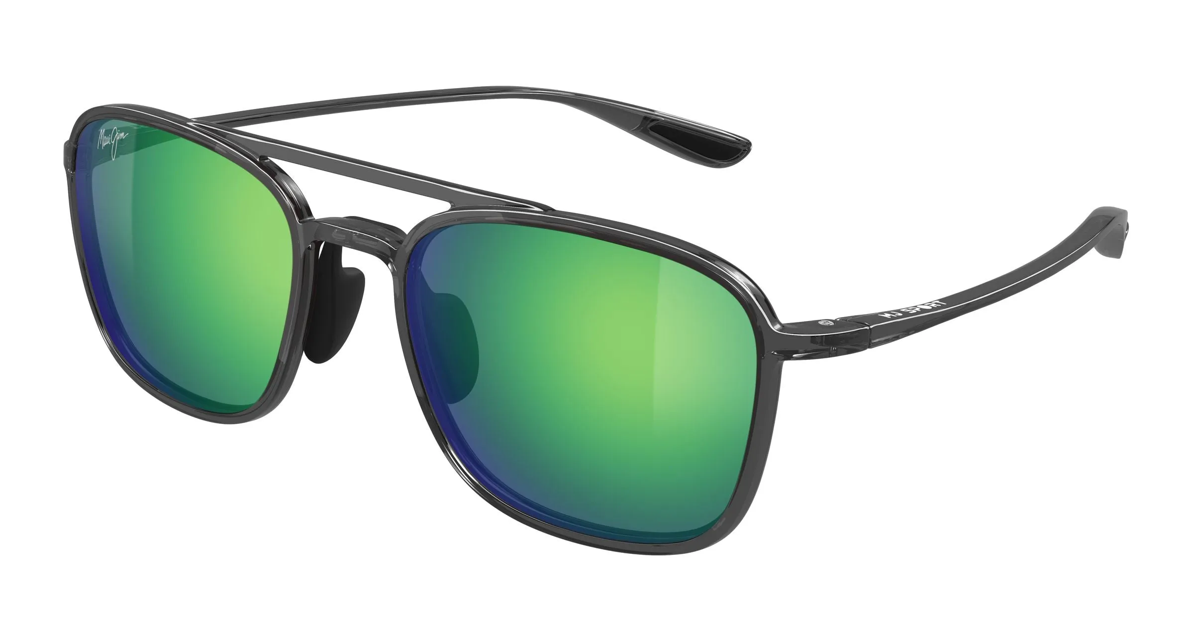 Maui Jim MJ0447S 004 Occhiali da sole Iniettato Grigio Verde Squadrata - immagine 1