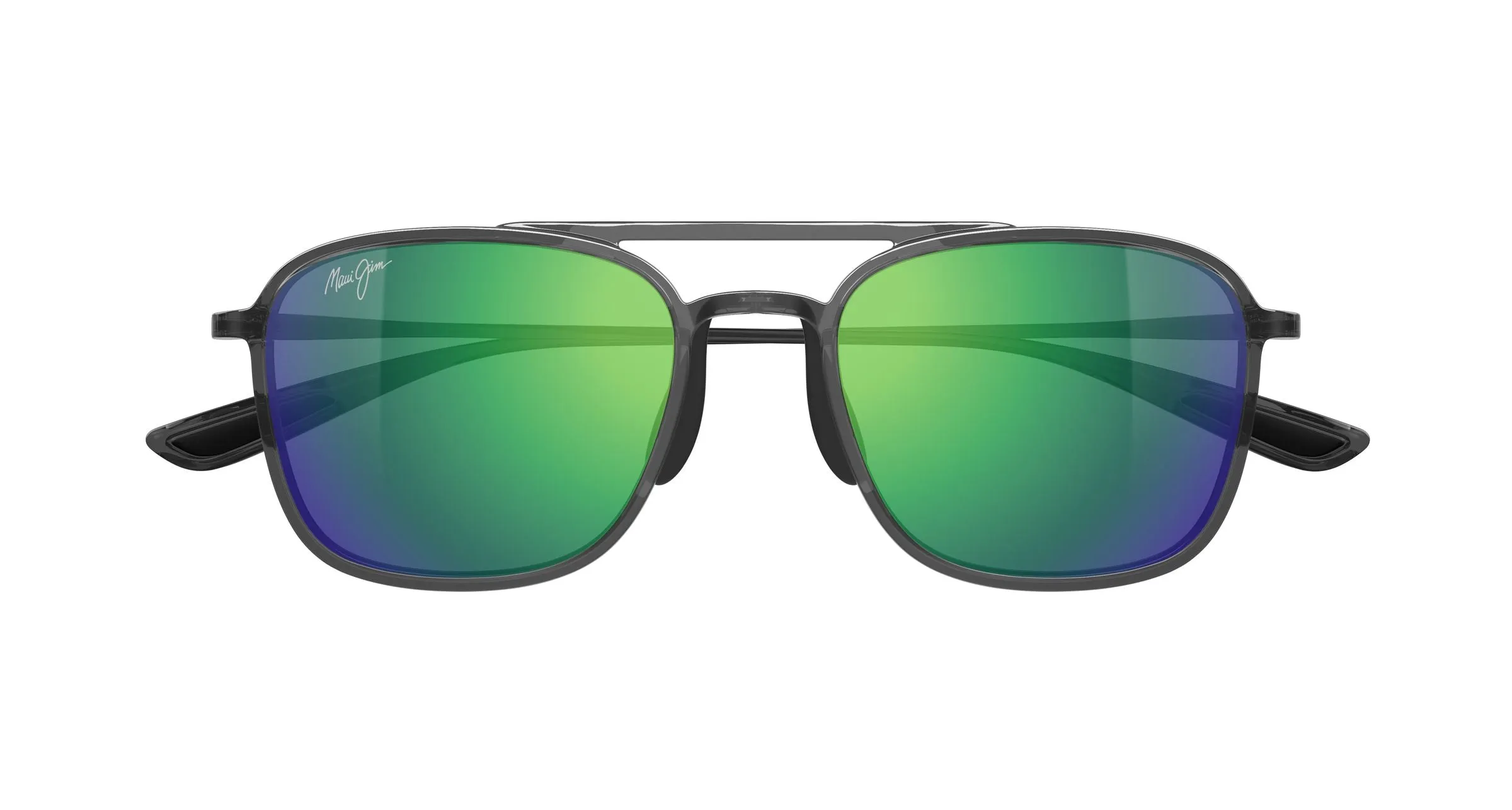 Maui Jim MJ0447S 004 Occhiali da sole Iniettato Grigio Verde Squadrata - immagine 2