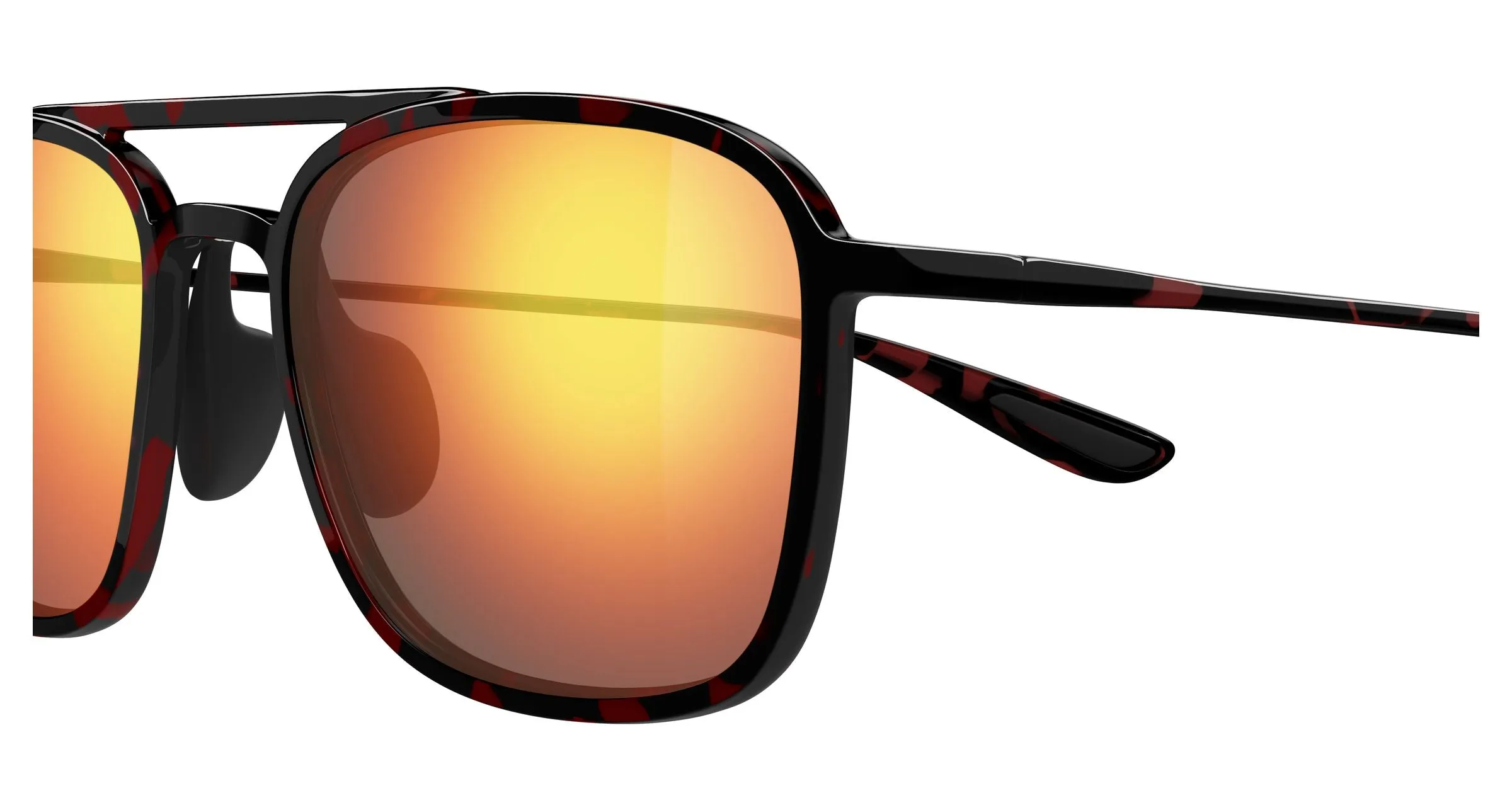 Maui Jim MJ0447S 003 Occhiali da sole Iniettato Havana Rosso Squadrata - immagine 3