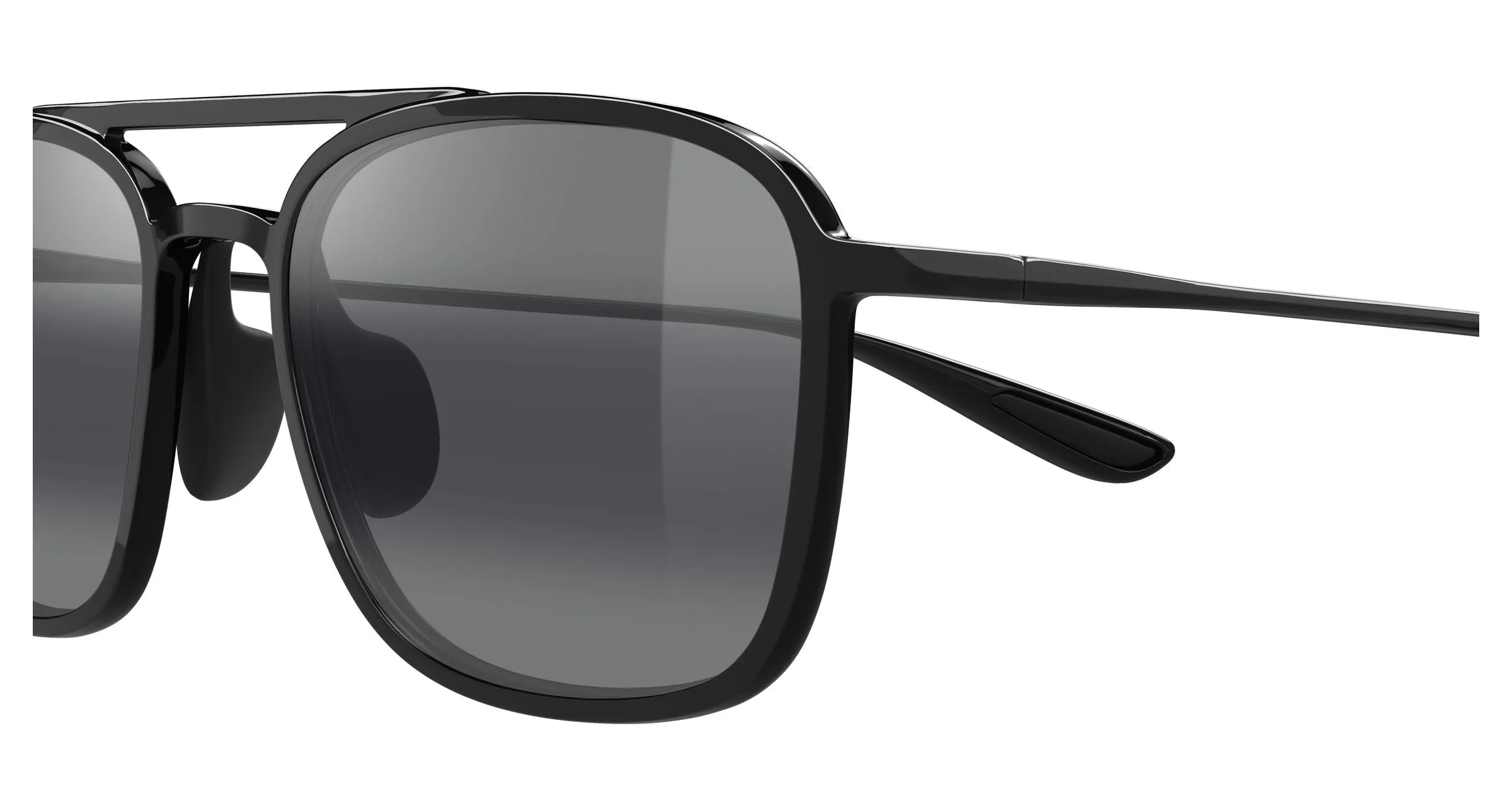 Maui Jim MJ0447S 001 Occhiali da sole Iniettato Nero Grigio Squadrata - immagine 3