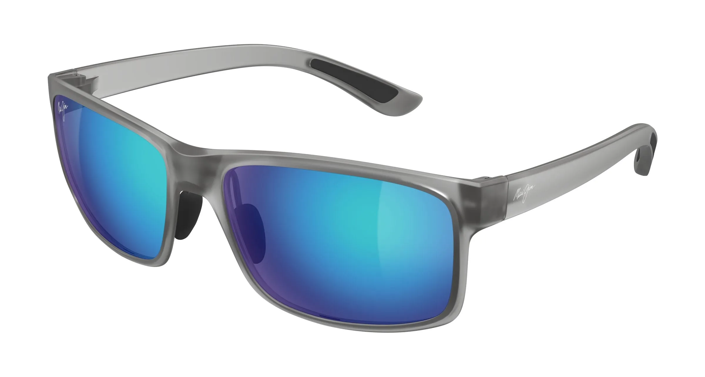 Maui Jim MJ0439S 002 Occhiali da sole Iniettato Grigio Blu Squadrata - immagine 1