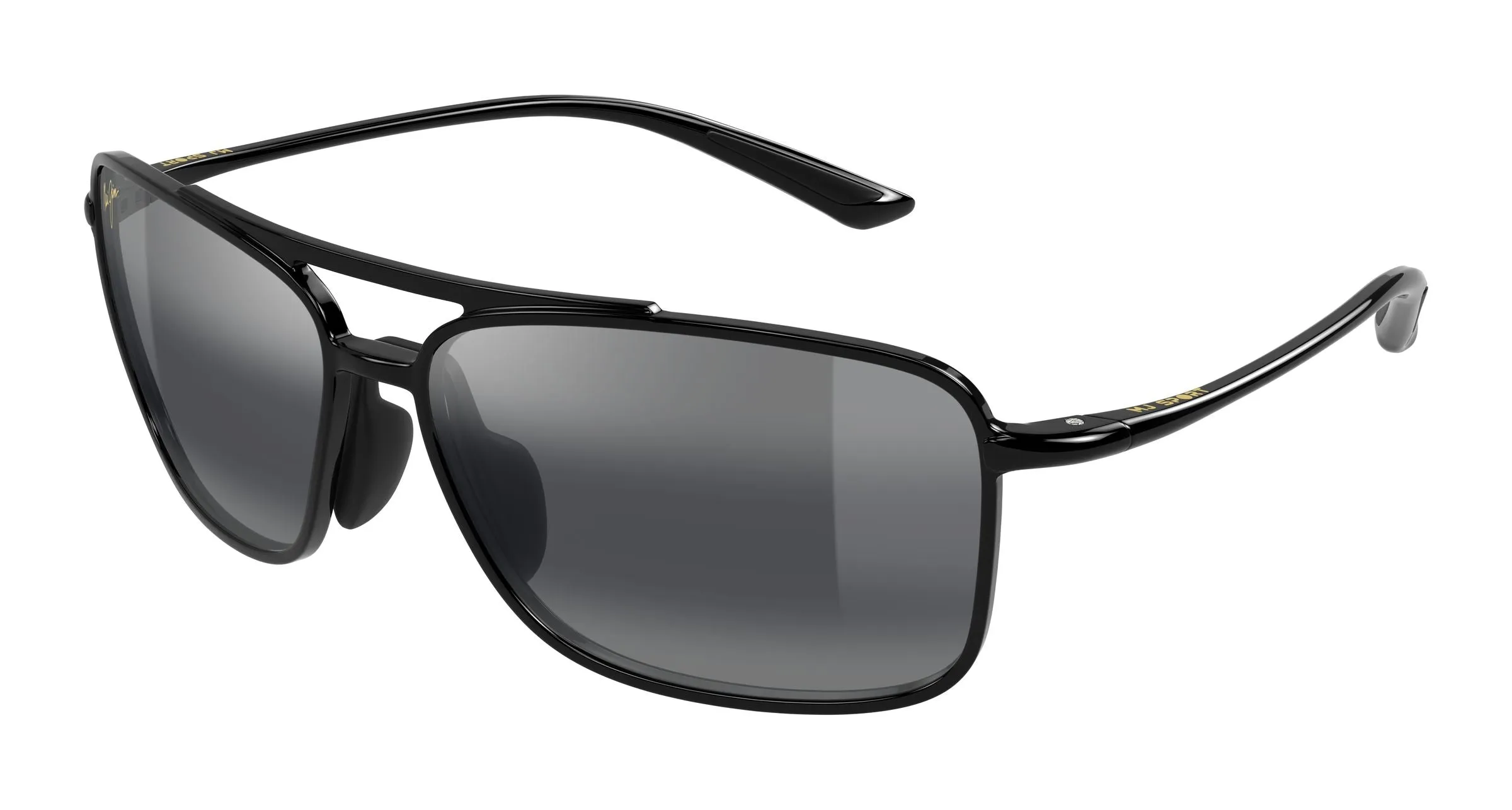 Maui Jim MJ0437S 001 Occhiali da sole Iniettato Nero Grigio Squadrata - immagine 1
