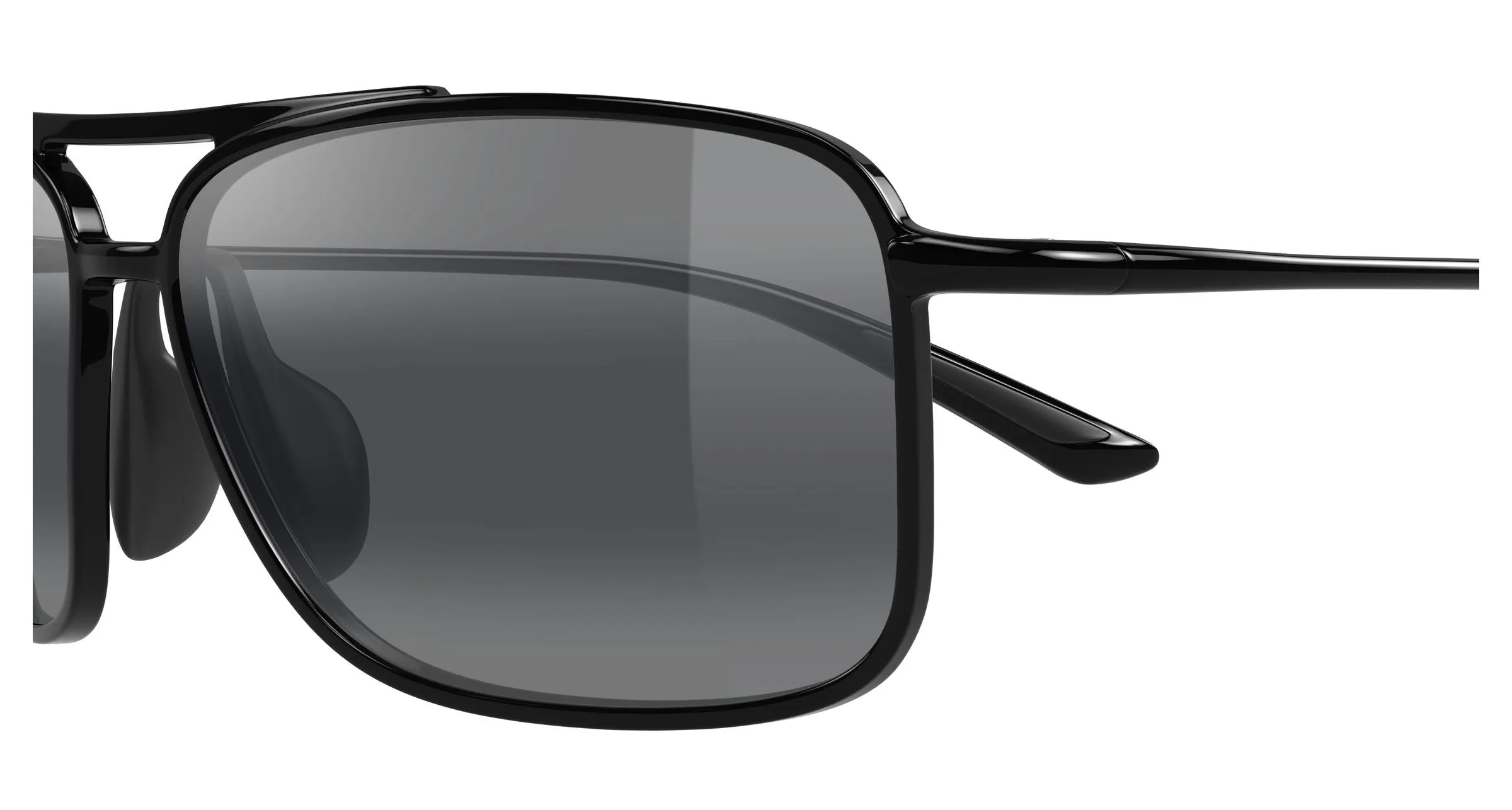 Maui Jim MJ0437S 001 Occhiali da sole Iniettato Nero Grigio Squadrata - immagine 3