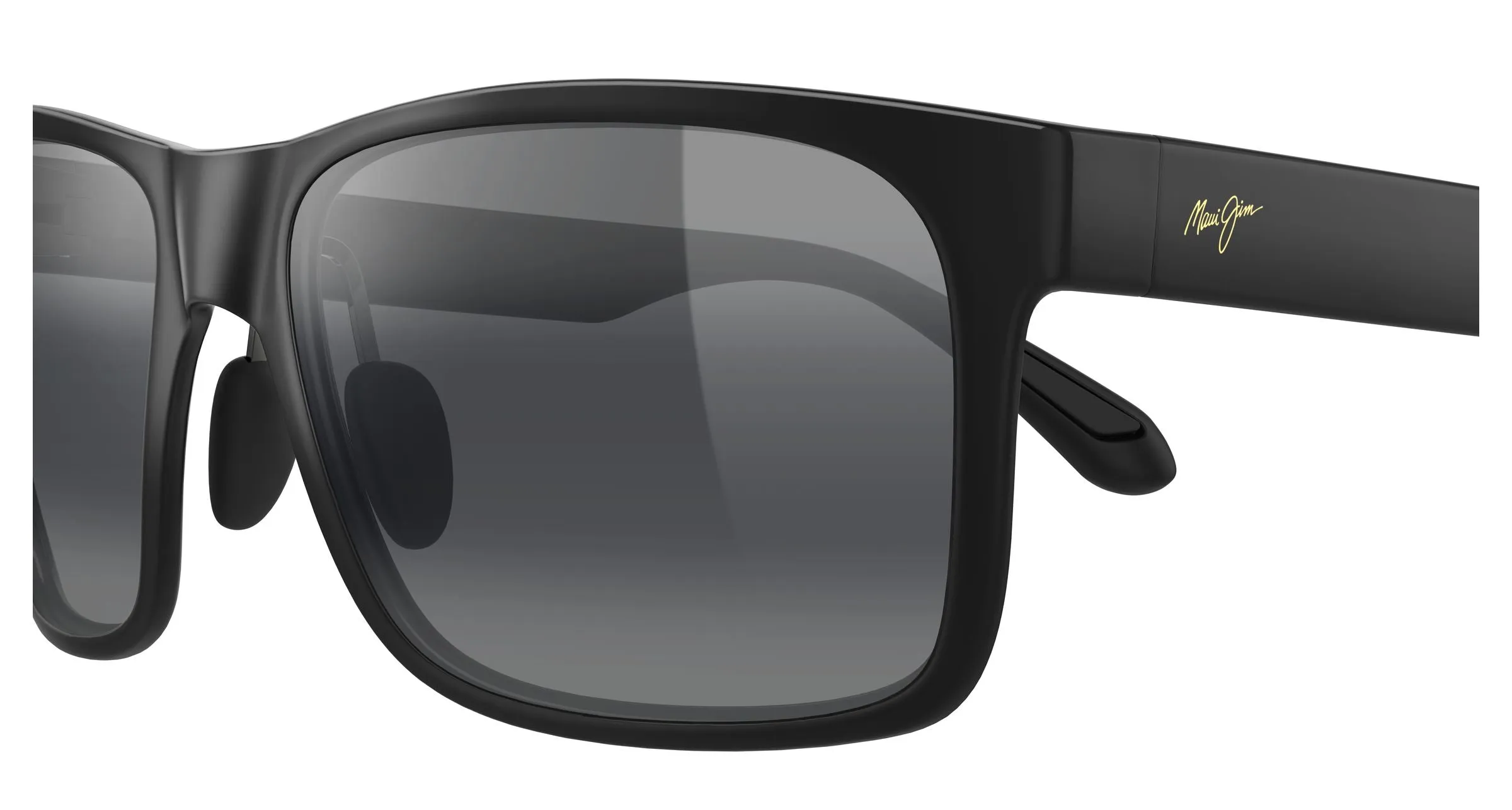 Maui Jim MJ0432SA 001 Occhiali da sole Iniettato Nero Grigio Squadrata - immagine 3