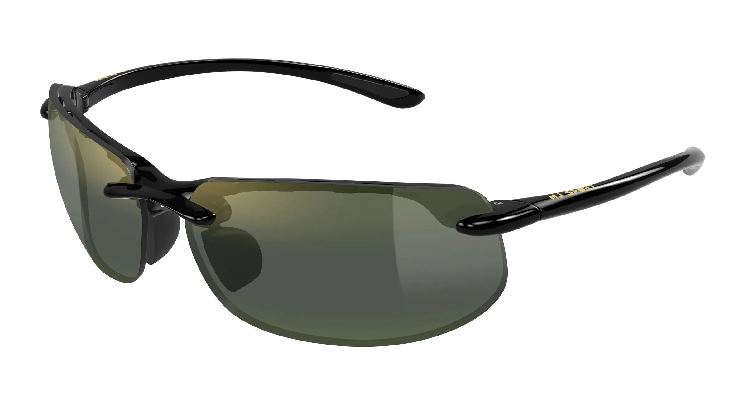 Maui Jim MJ0412SA 003 Occhiali da sole Iniettato Nero Verde Squadrata - immagine 1