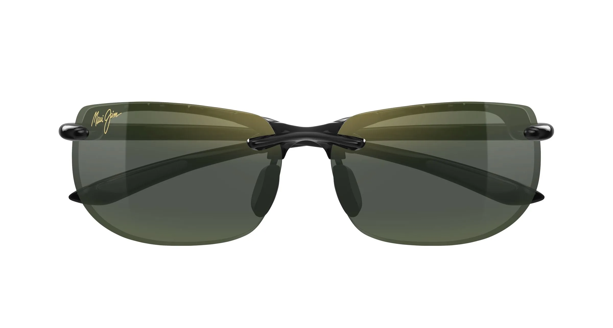 Maui Jim MJ0412SA 003 Occhiali da sole Iniettato Nero Verde Squadrata - immagine 2