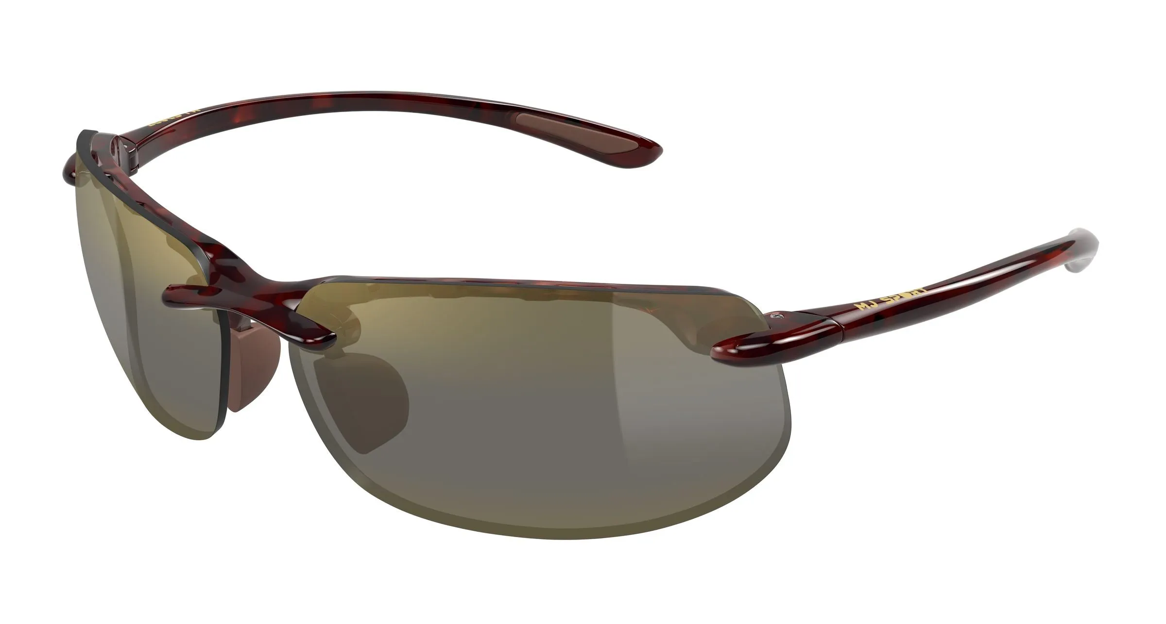 Maui Jim MJ0412S 002 Occhiali da sole Iniettato Havana Bronzo Squadrata - immagine 1