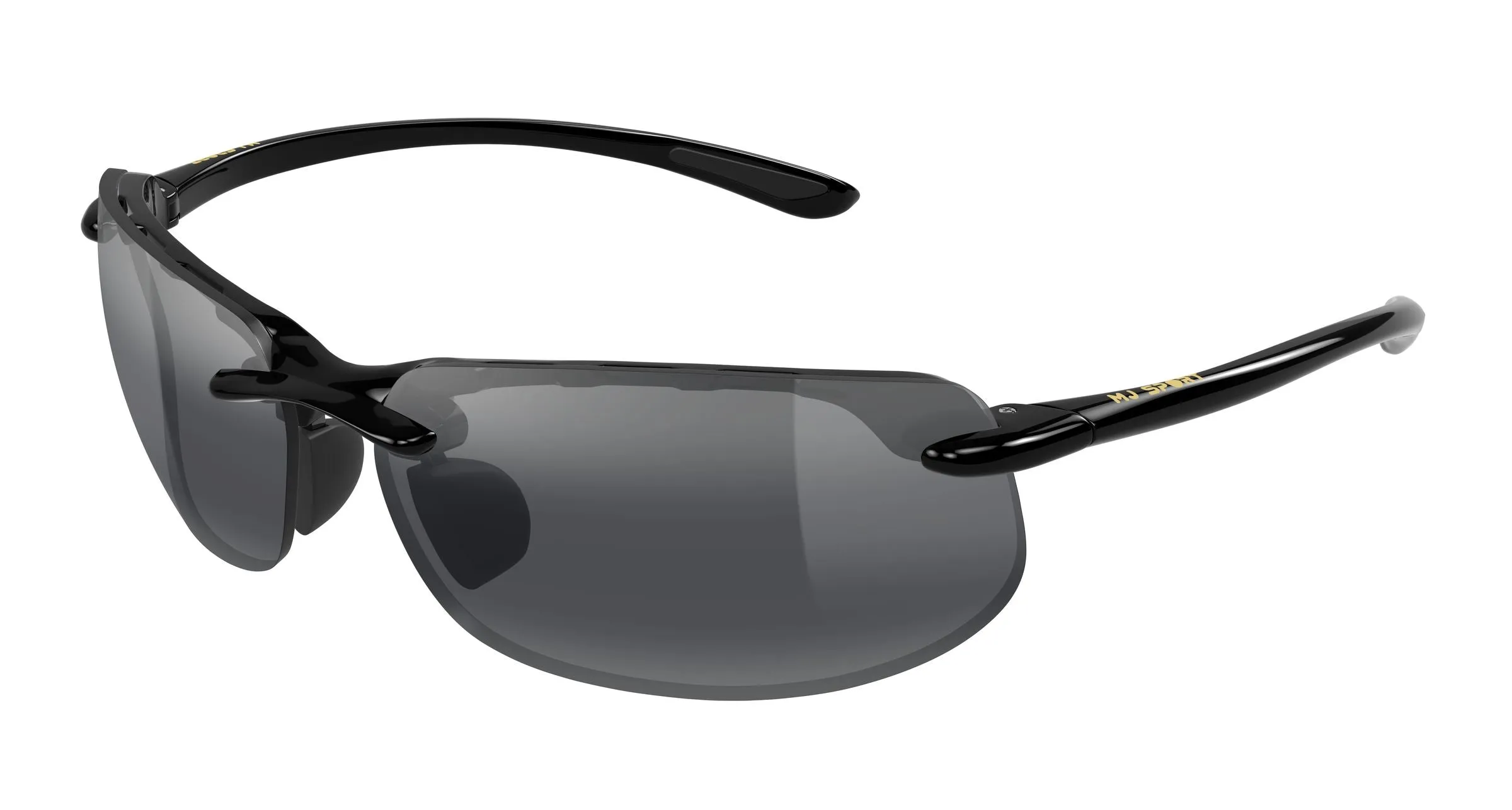 Maui Jim MJ0412S 001 Occhiali da sole Iniettato Nero Grigio Squadrata - immagine 1