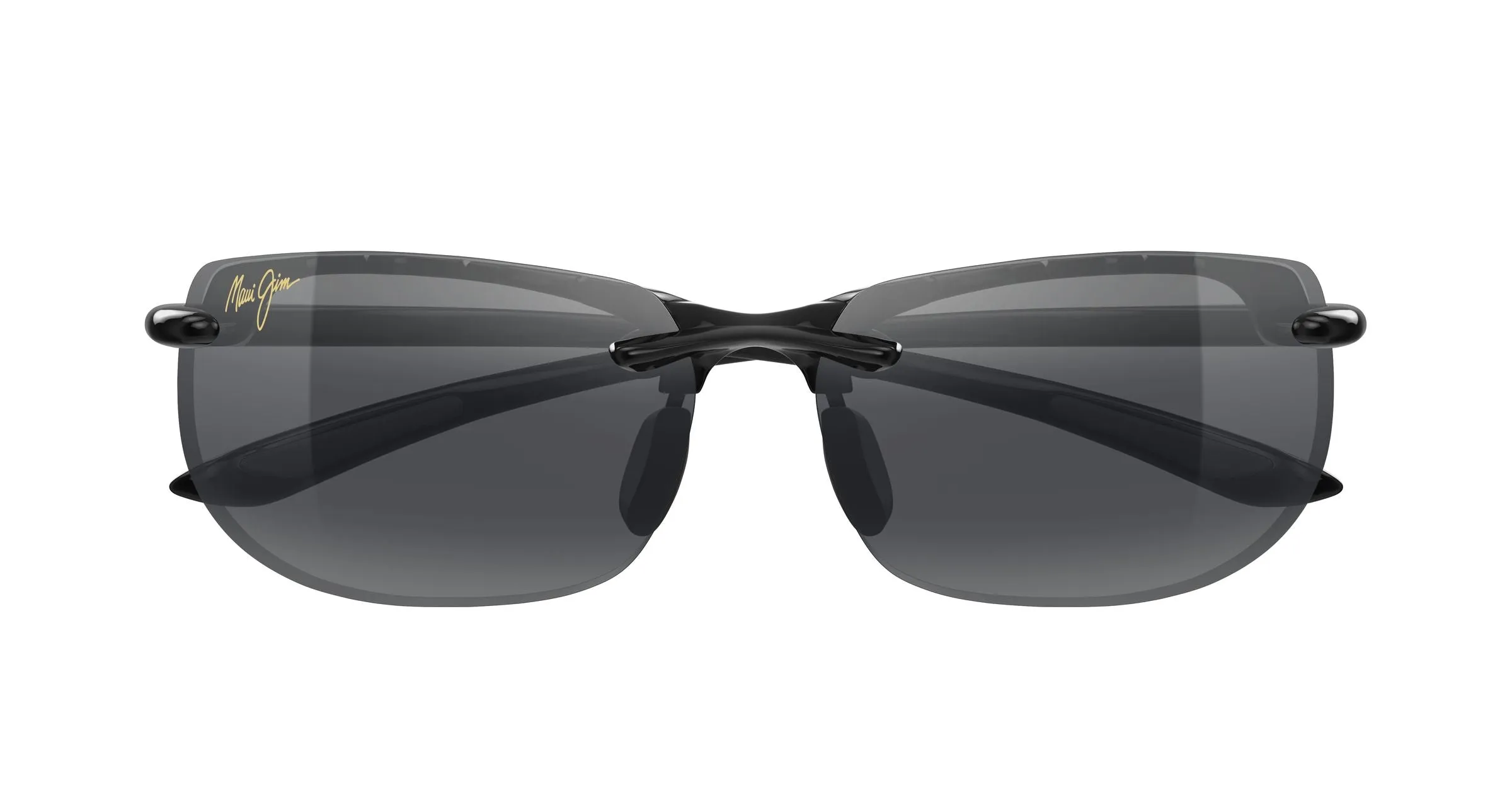 Maui Jim MJ0412S 001 Occhiali da sole Iniettato Nero Grigio Squadrata - immagine 2