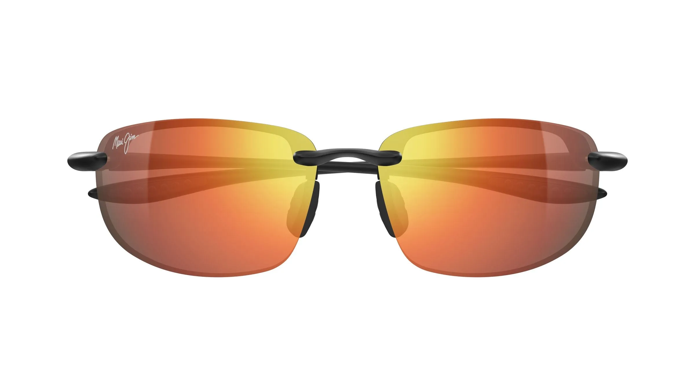 Maui Jim MJ0407SA 002 Occhiali da sole Iniettato Nero Rosso Squadrata - immagine 2