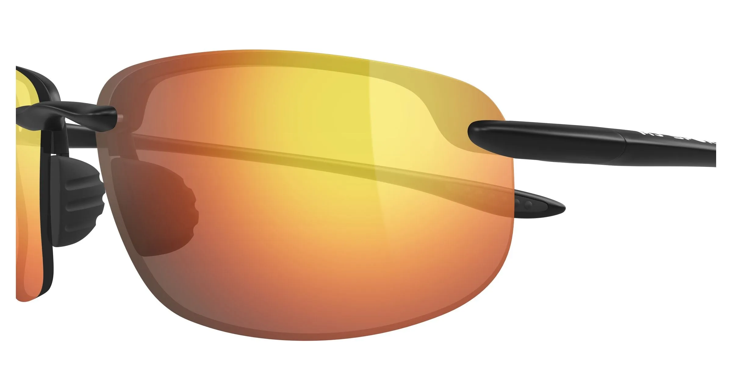 Maui Jim MJ0407SA 002 Occhiali da sole Iniettato Nero Rosso Squadrata - immagine 3