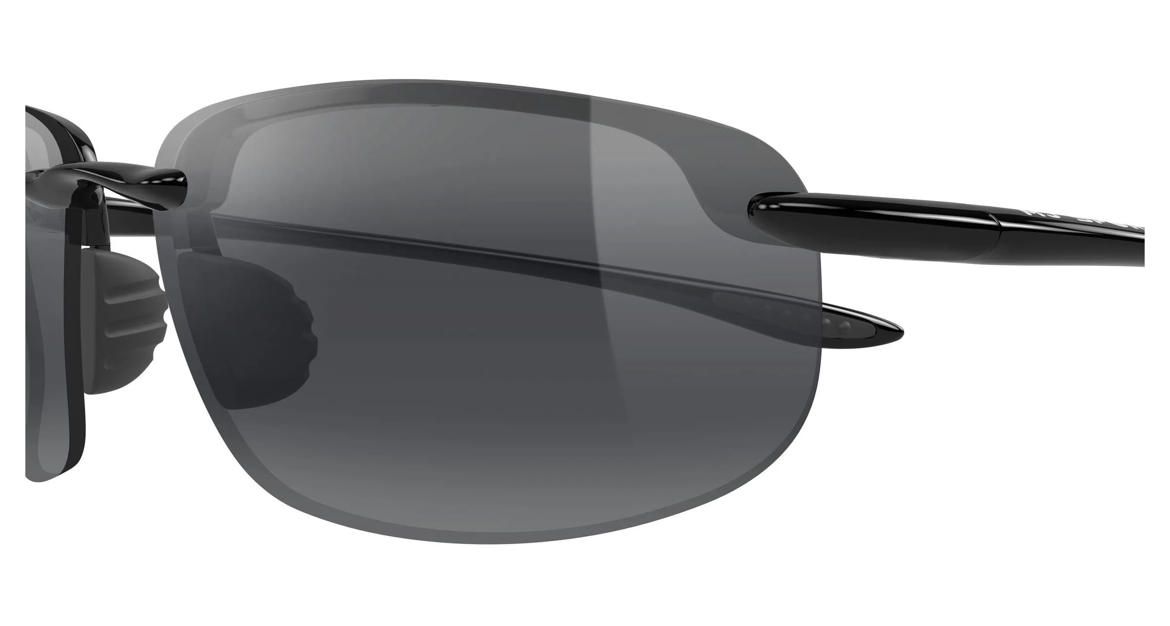 Maui Jim MJ0407SA 001 Occhiali da sole Iniettato Nero Grigio Squadrata - immagine 3