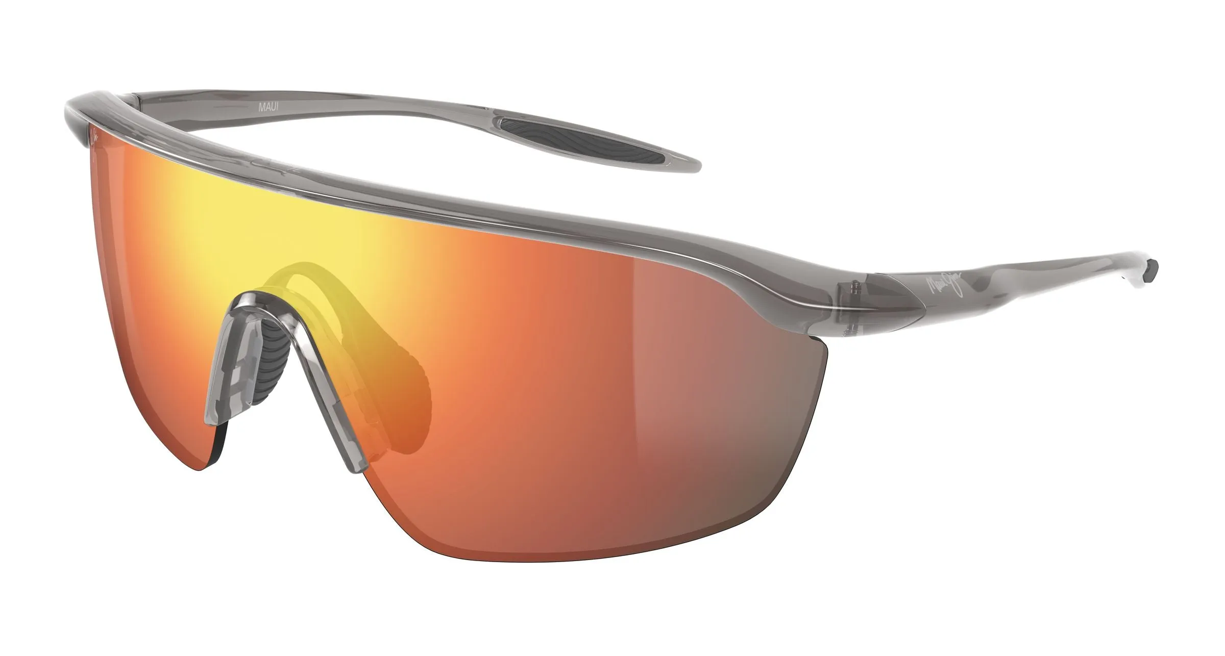 Maui Jim MJ0375SA 004 Occhiali da sole Bio-iniettato Grigio Rosso Avvolgente Polarizzata - immagine 1
