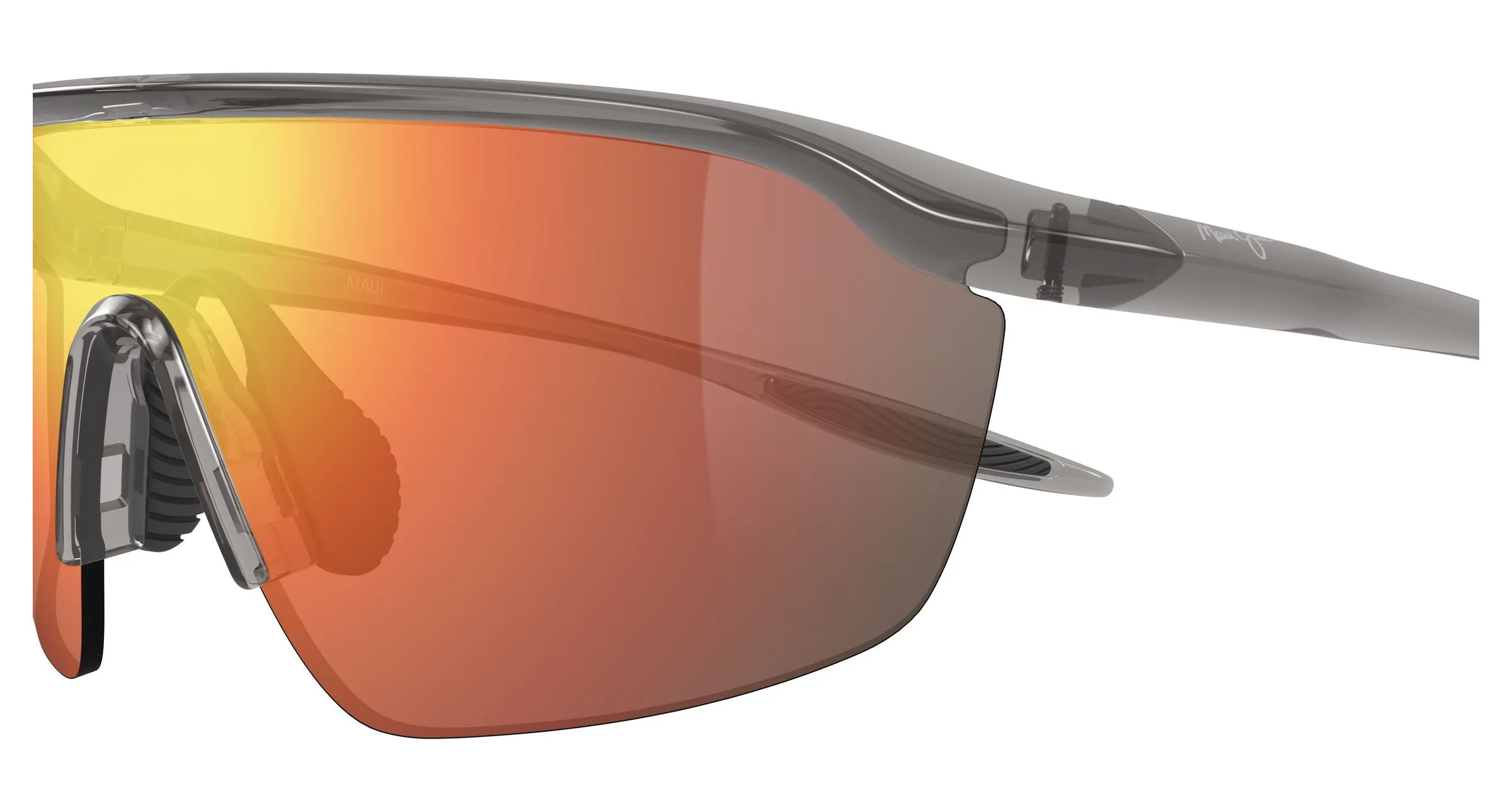 Maui Jim MJ0375SA 004 Occhiali da sole Bio-iniettato Grigio Rosso Avvolgente Polarizzata - immagine 3