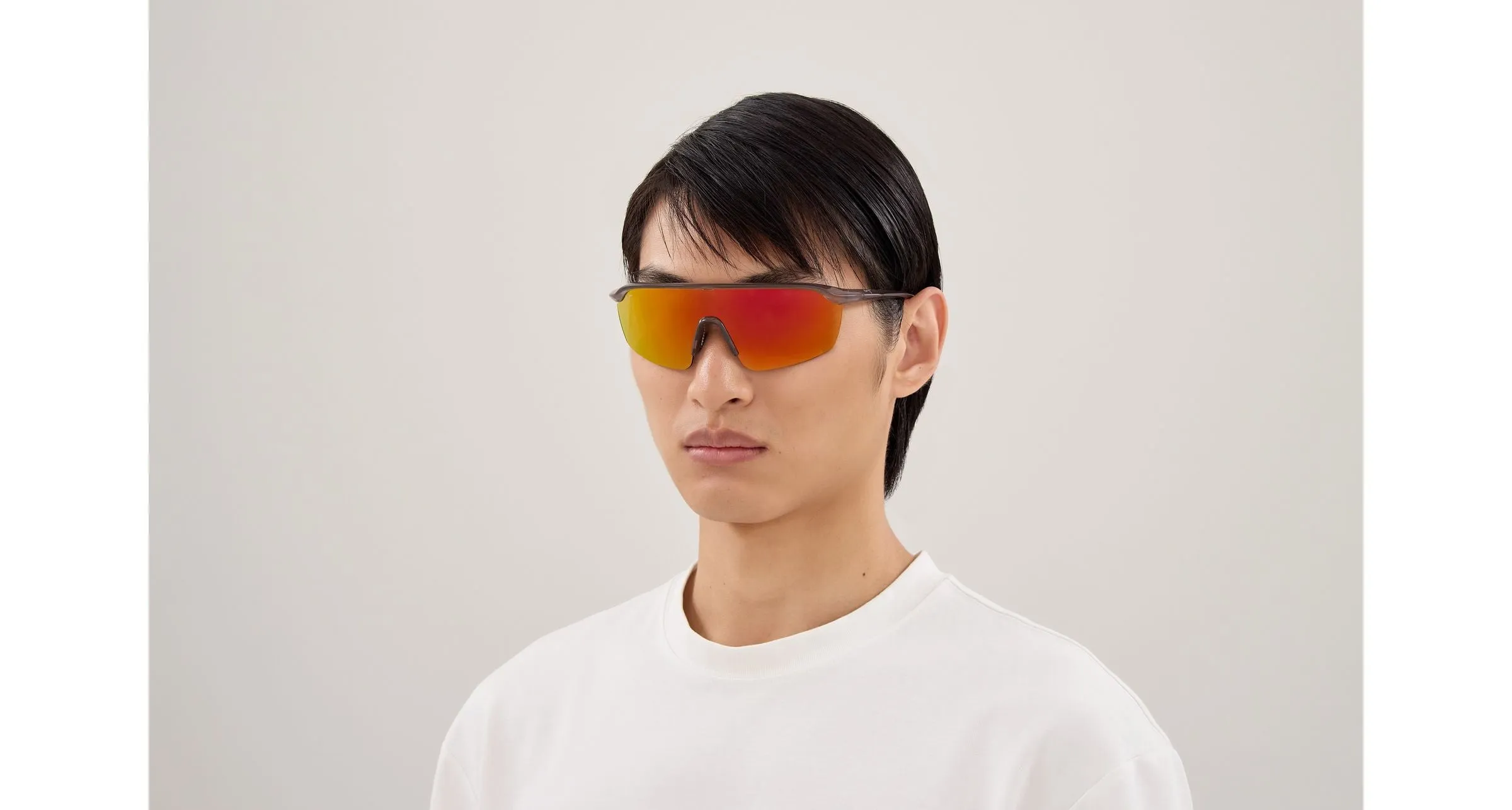 Maui Jim MJ0375SA 004 Occhiali da sole Bio-iniettato Grigio Rosso Avvolgente Polarizzata - immagine 4