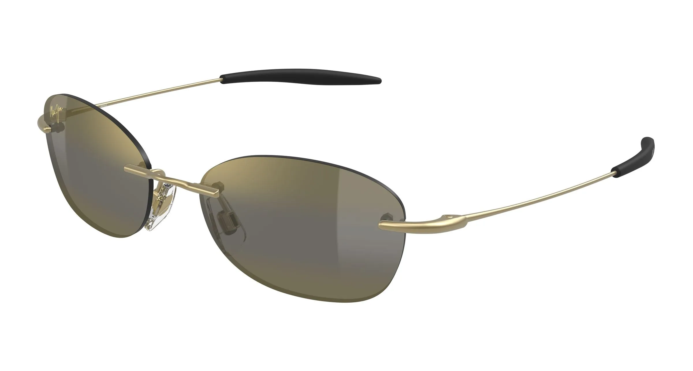 Maui Jim MJ0373S 003 Occhiali da sole Metallo Oro Bronzo Rotonda - immagine 1