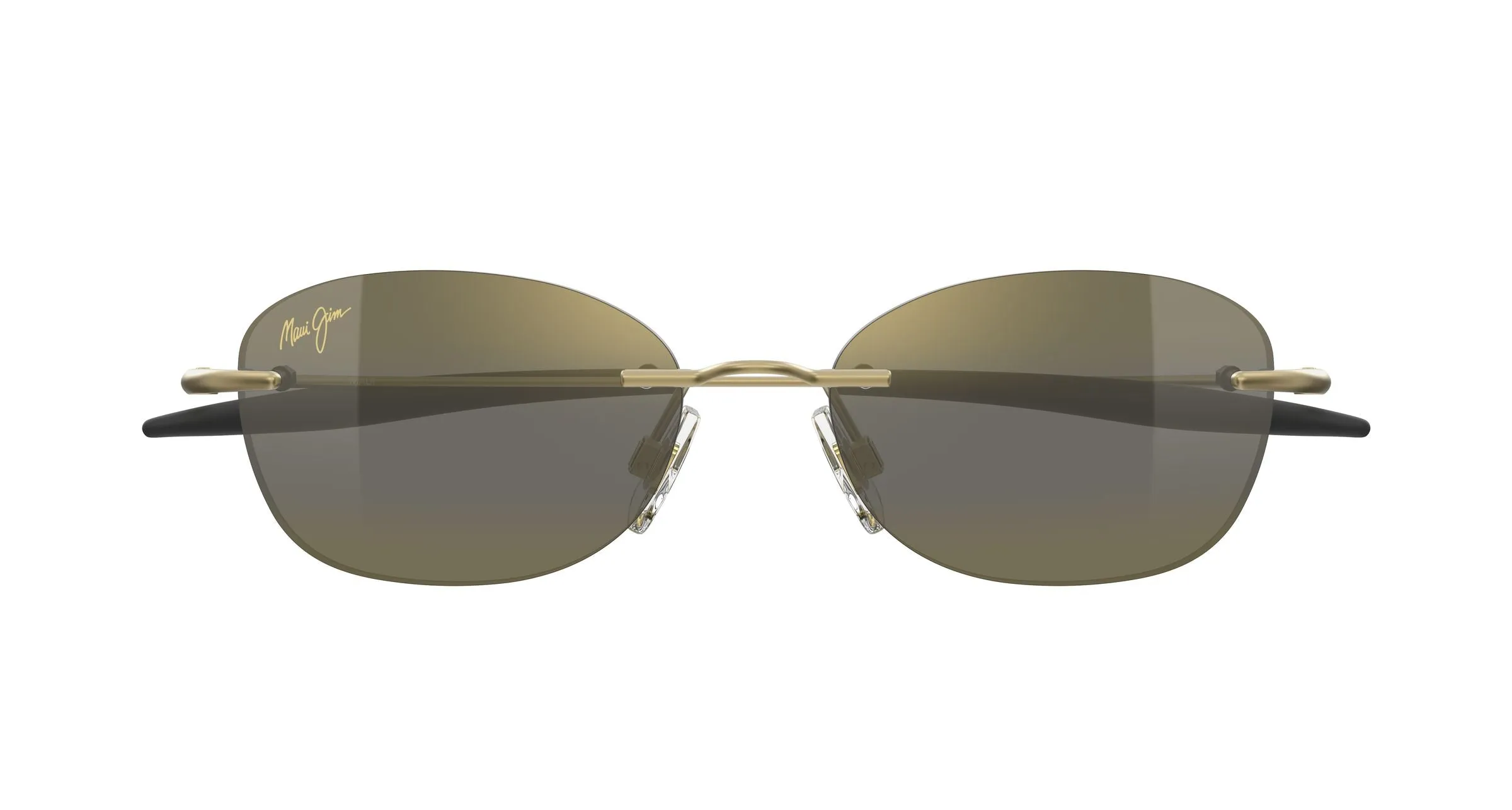 Maui Jim MJ0373S 003 Occhiali da sole Metallo Oro Bronzo Rotonda - immagine 2