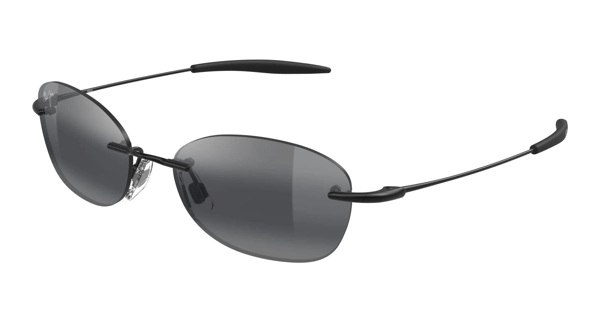 Maui Jim MJ0373S 001 Occhiali da sole Metallo Nero Grigio Rotonda - immagine 1