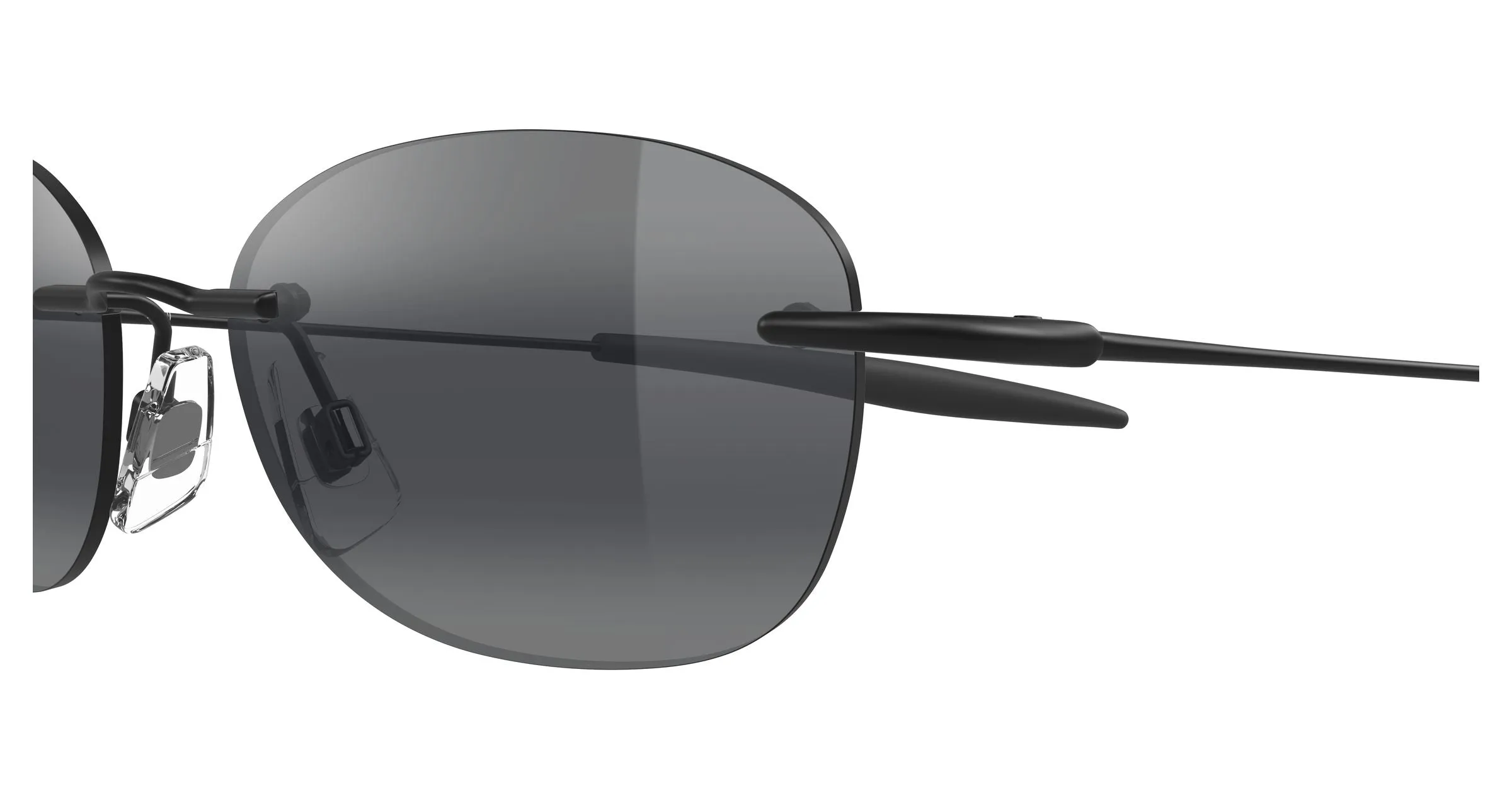 Maui Jim MJ0373S 001 Occhiali da sole Metallo Nero Grigio Rotonda - immagine 3
