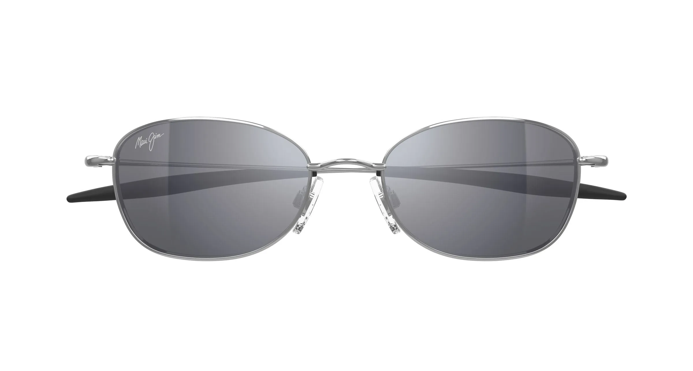Maui Jim MJ0372S 002 Occhiali da sole Metallo Argento Argento Rotonda - immagine 2