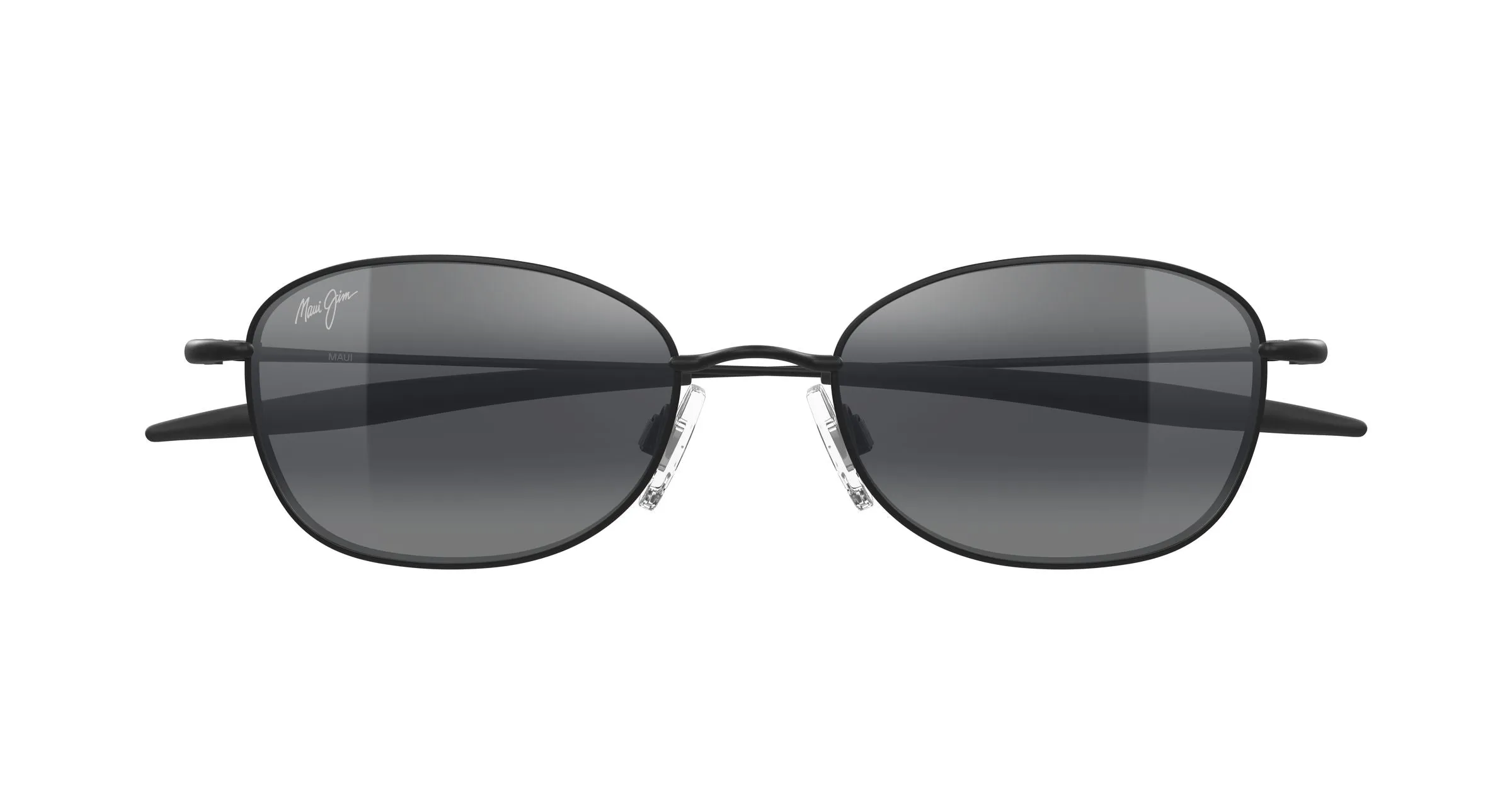 Maui Jim MJ0372S 001 Occhiali da sole Metallo Nero Grigio Rotonda - immagine 2