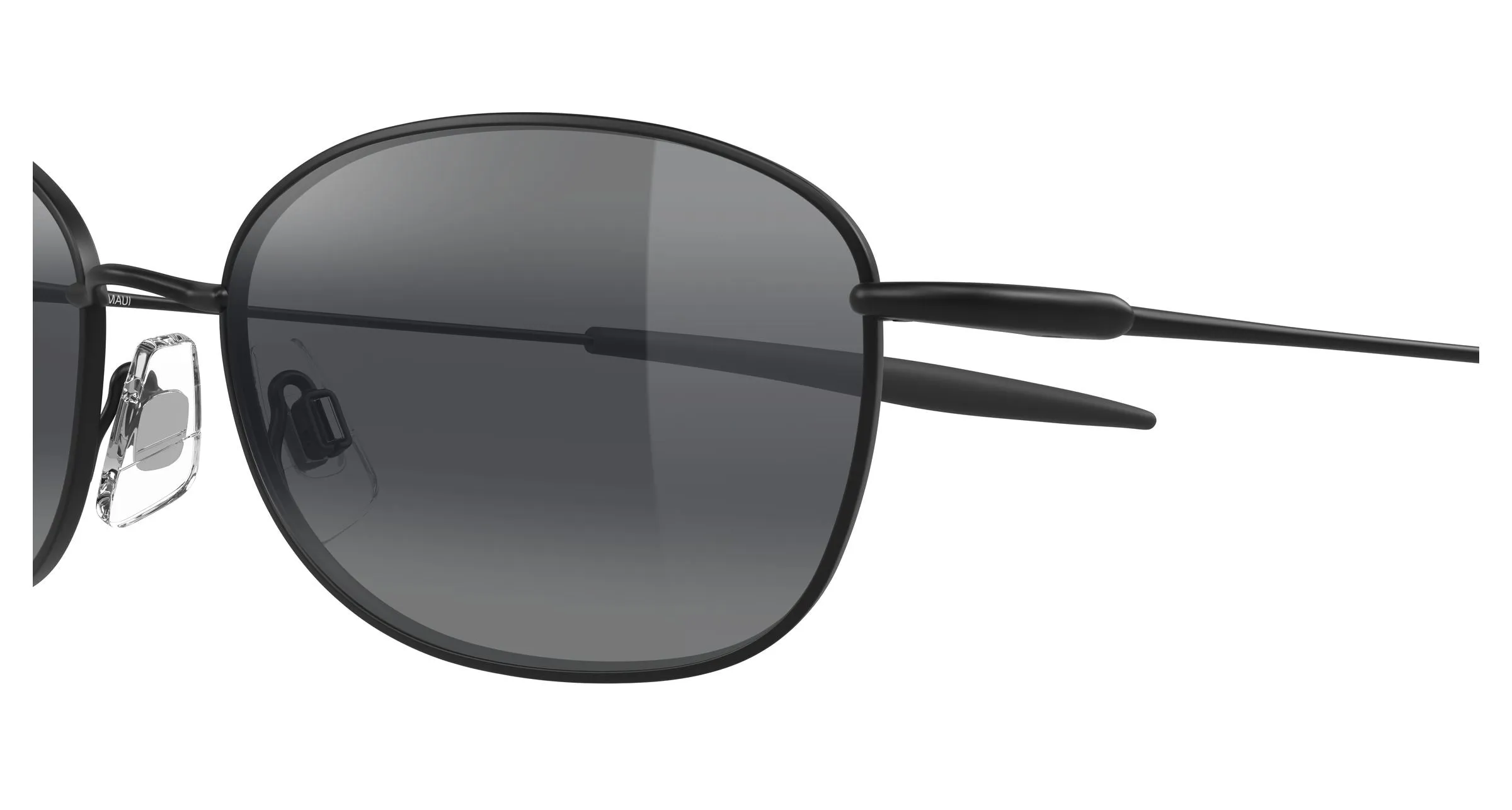 Maui Jim MJ0372S 001 Occhiali da sole Metallo Nero Grigio Rotonda - immagine 3