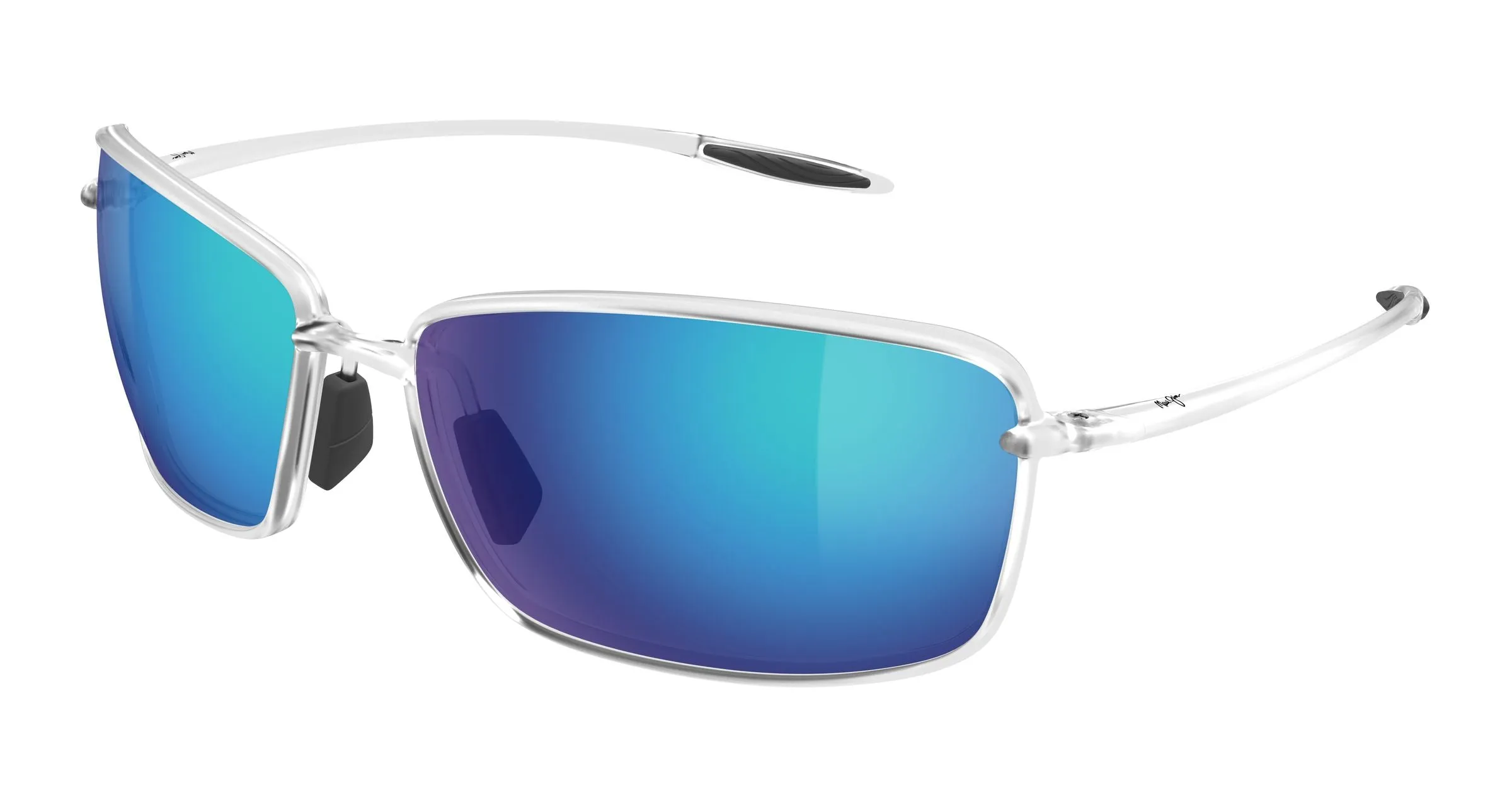 Maui Jim MJ0371S 003 Occhiali da sole Iniettato Cristallo Blu Squadrata - immagine 1