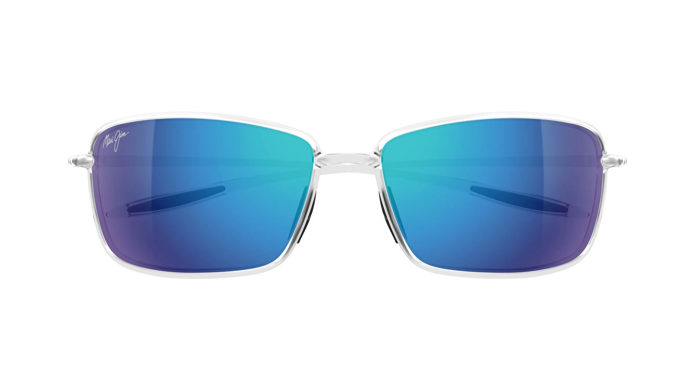 Maui Jim MJ0371S 003 Occhiali da sole Iniettato Cristallo Blu Squadrata - immagine 2