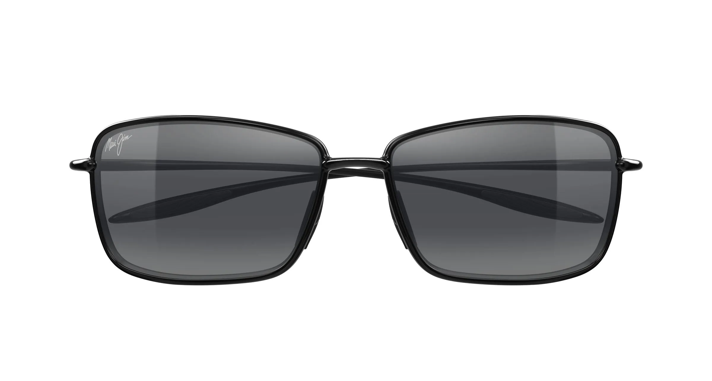 Maui Jim MJ0371S 001 Occhiali da sole Iniettato Nero Grigio Squadrata - immagine 2