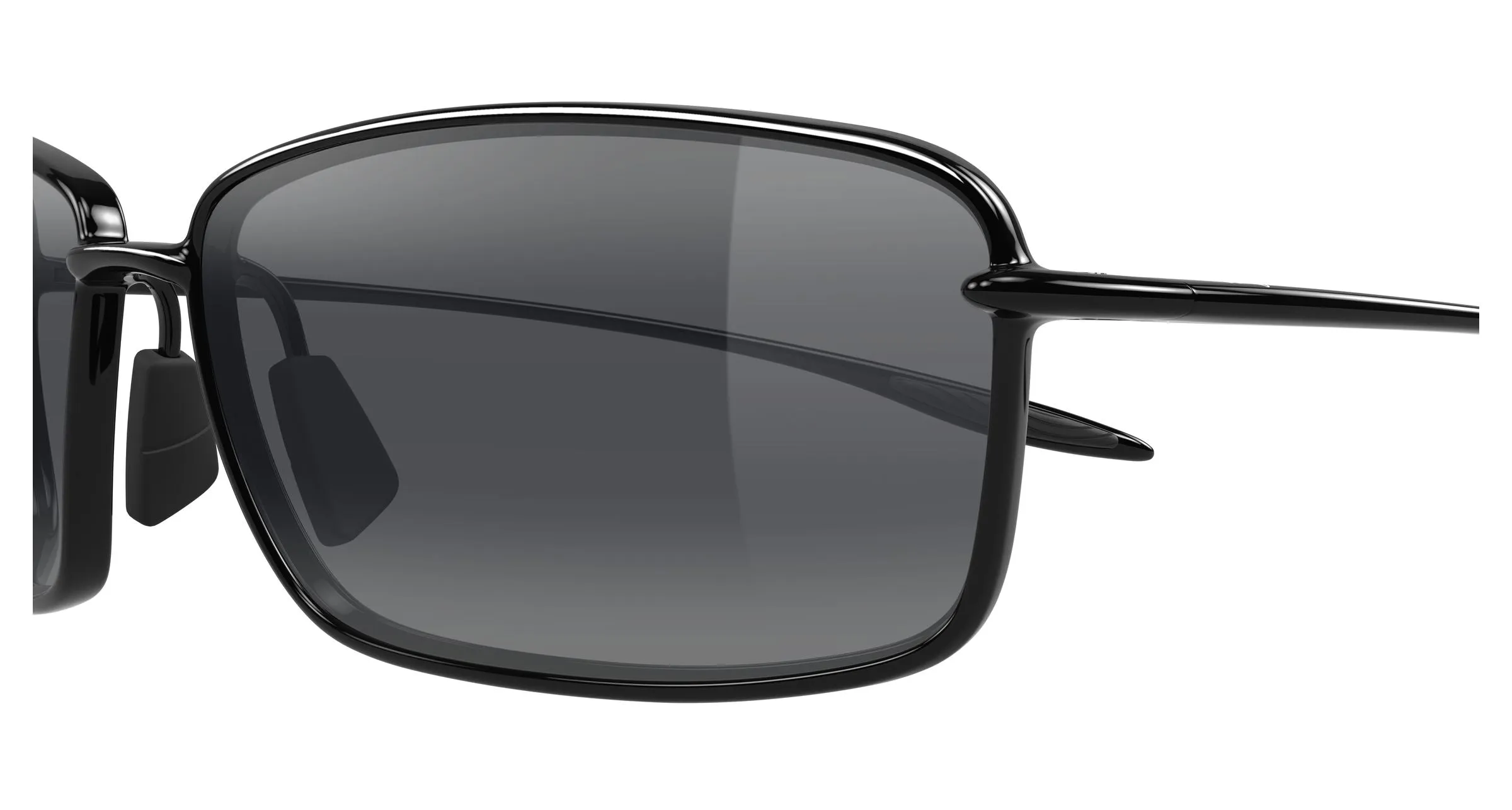 Maui Jim MJ0371S 001 Occhiali da sole Iniettato Nero Grigio Squadrata - immagine 3