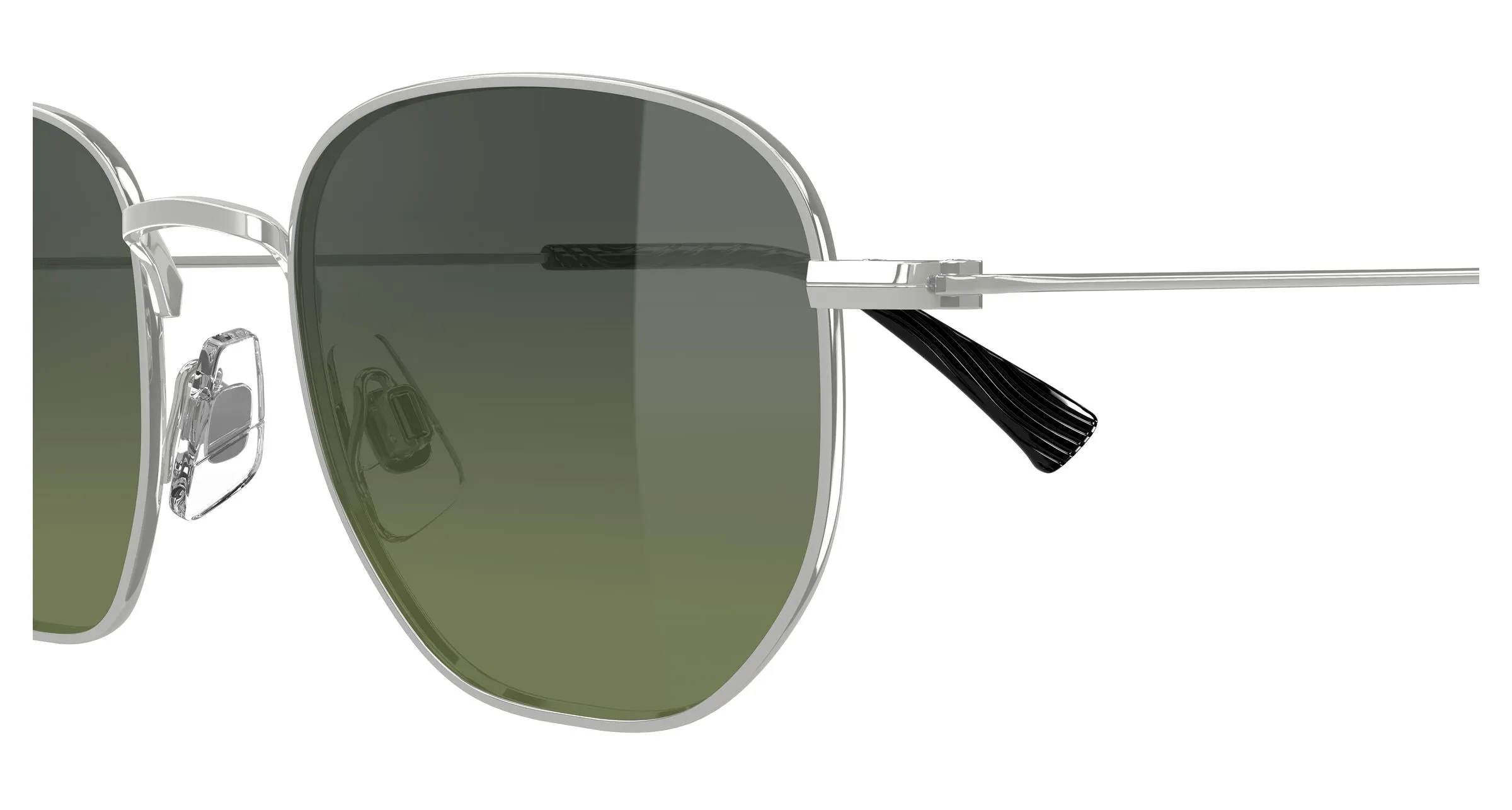 Maui Jim MJ0366S 004 Occhiali da sole Metallo Argento Verde Squadrata - immagine 3