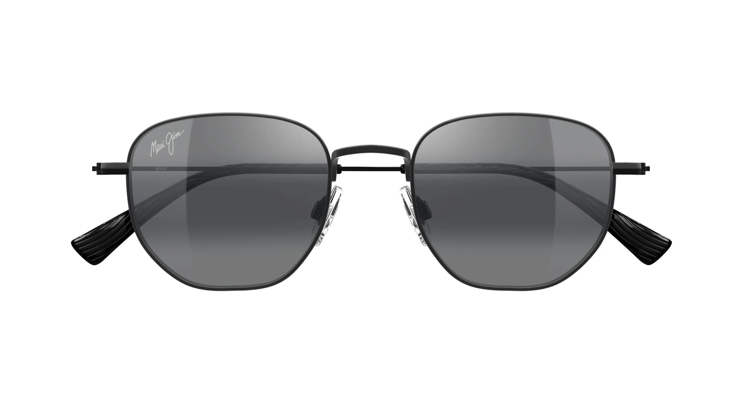 Maui Jim MJ0366S 001 Occhiali da sole Metallo Nero Grigio Squadrata - immagine 2