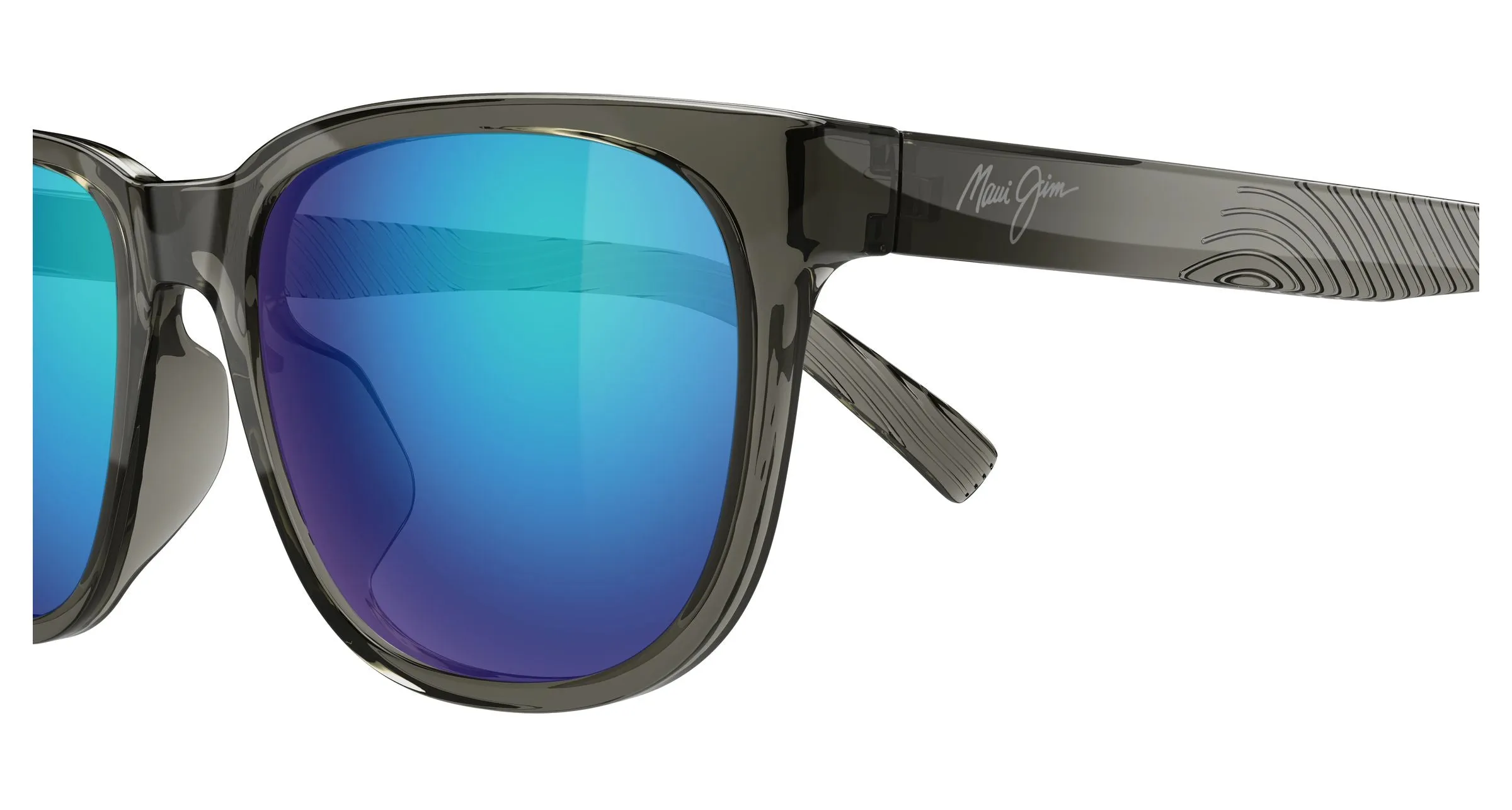 Maui Jim MJ0365SA 004 Occhiali da sole Bio-iniettato Grigio Blu Squadrata - immagine 3