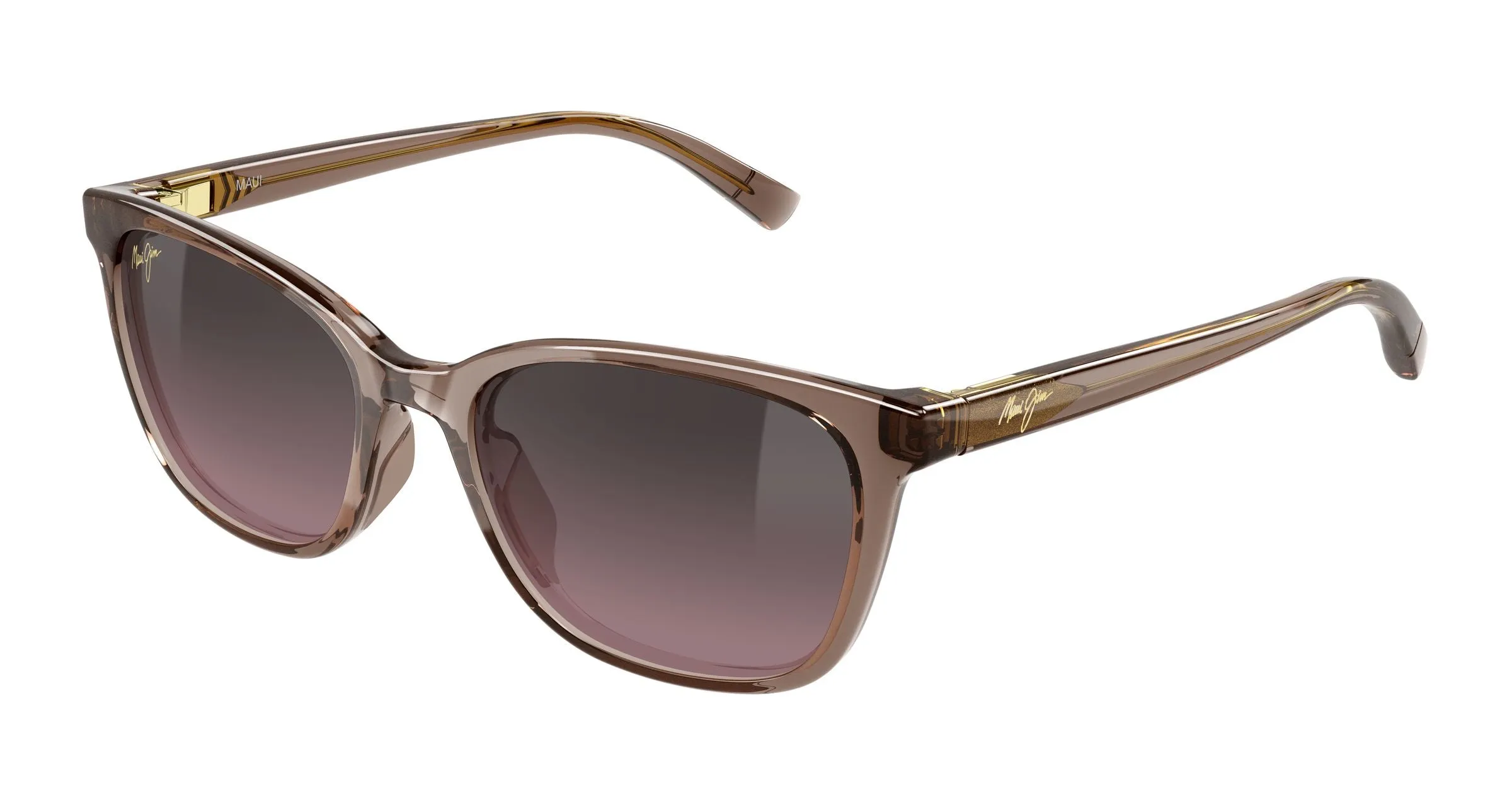 Maui Jim MJ0360S 004 Occhiali da sole Bio-iniettato Marrone Rosa Squadrata - immagine 1