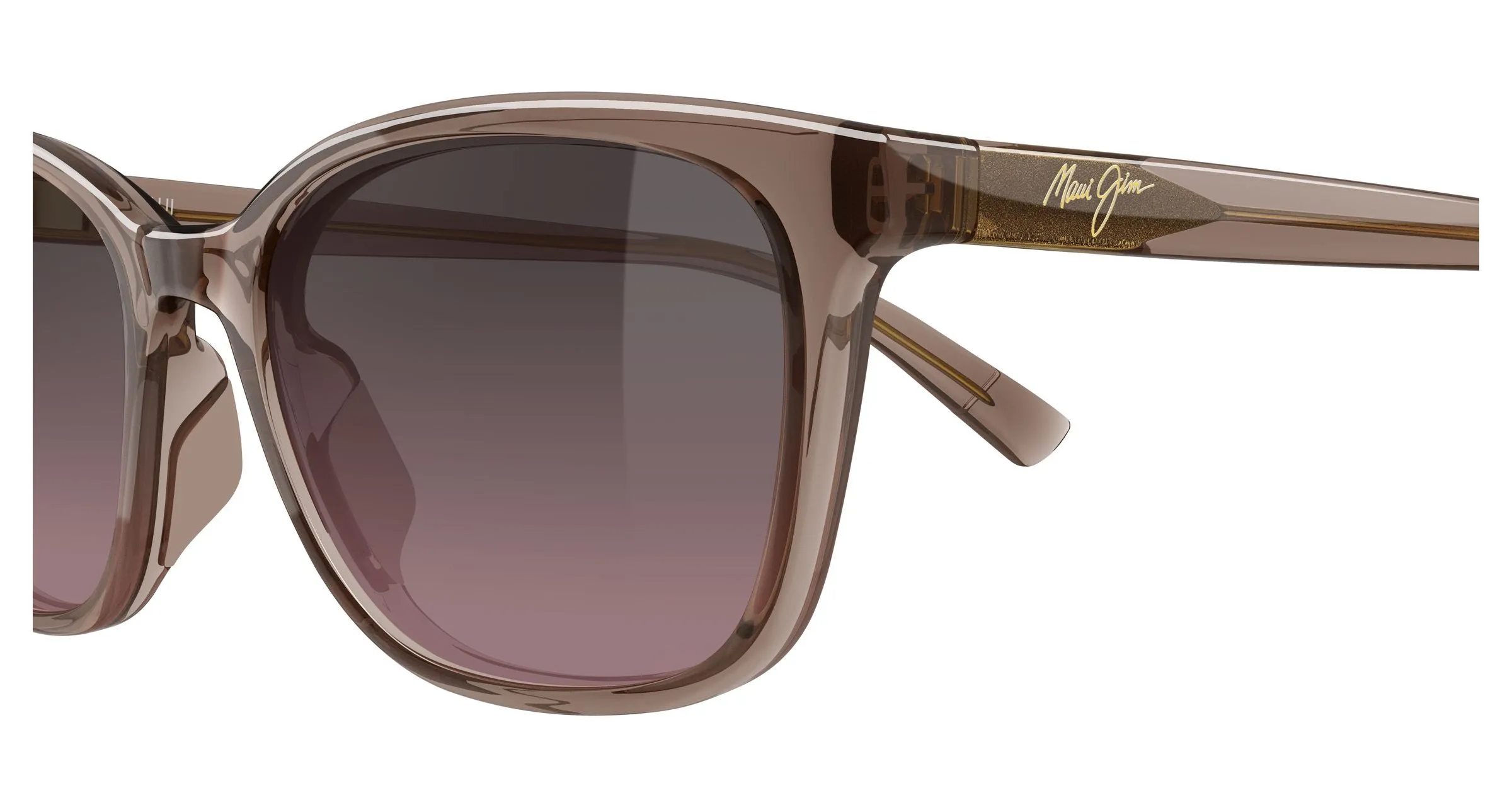 Maui Jim MJ0360S 004 Occhiali da sole Bio-iniettato Marrone Rosa Squadrata - immagine 3