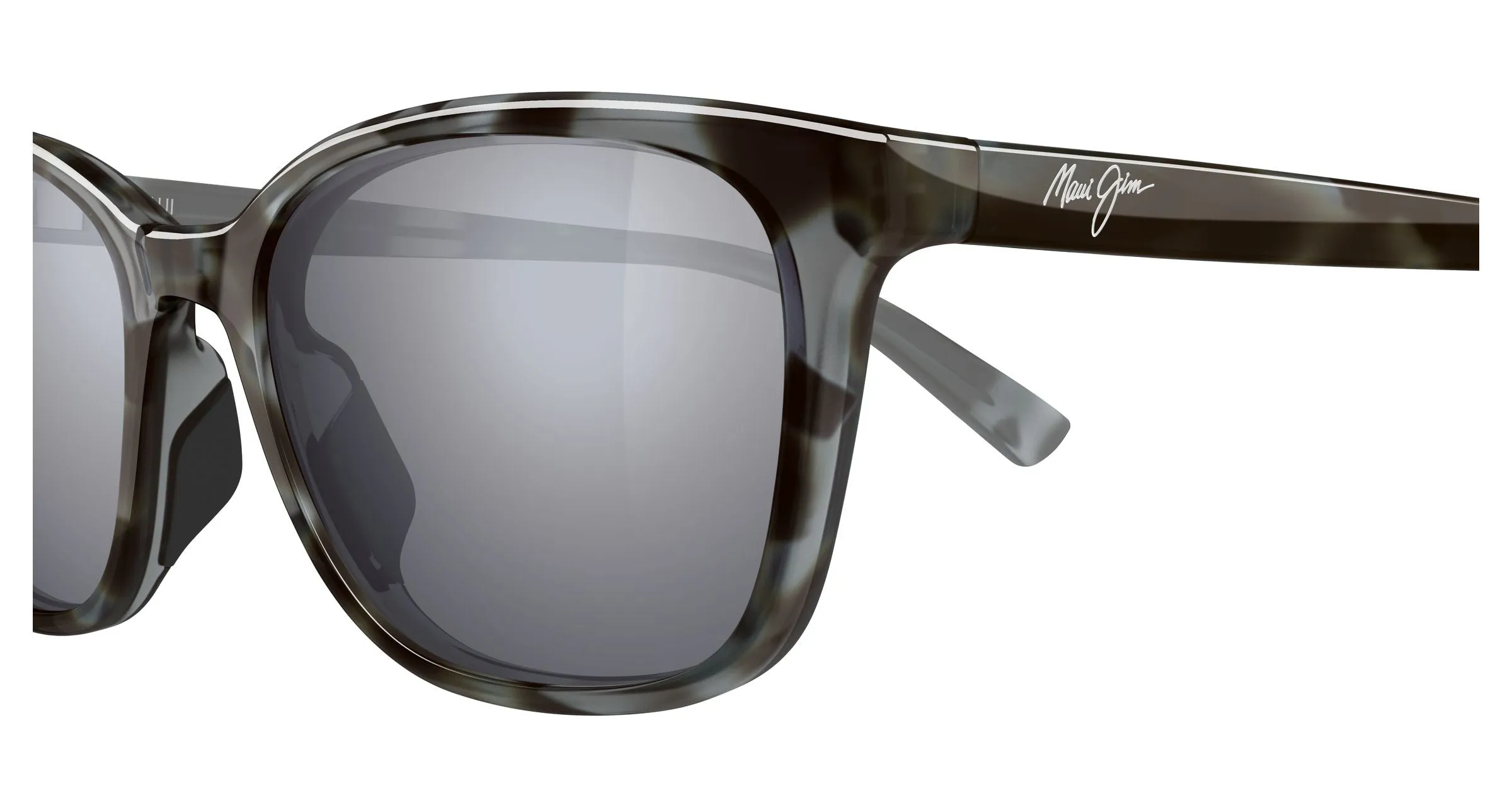 Maui Jim MJ0360S 003 Occhiali da sole Bio-iniettato Havana Argento Squadrata - immagine 3