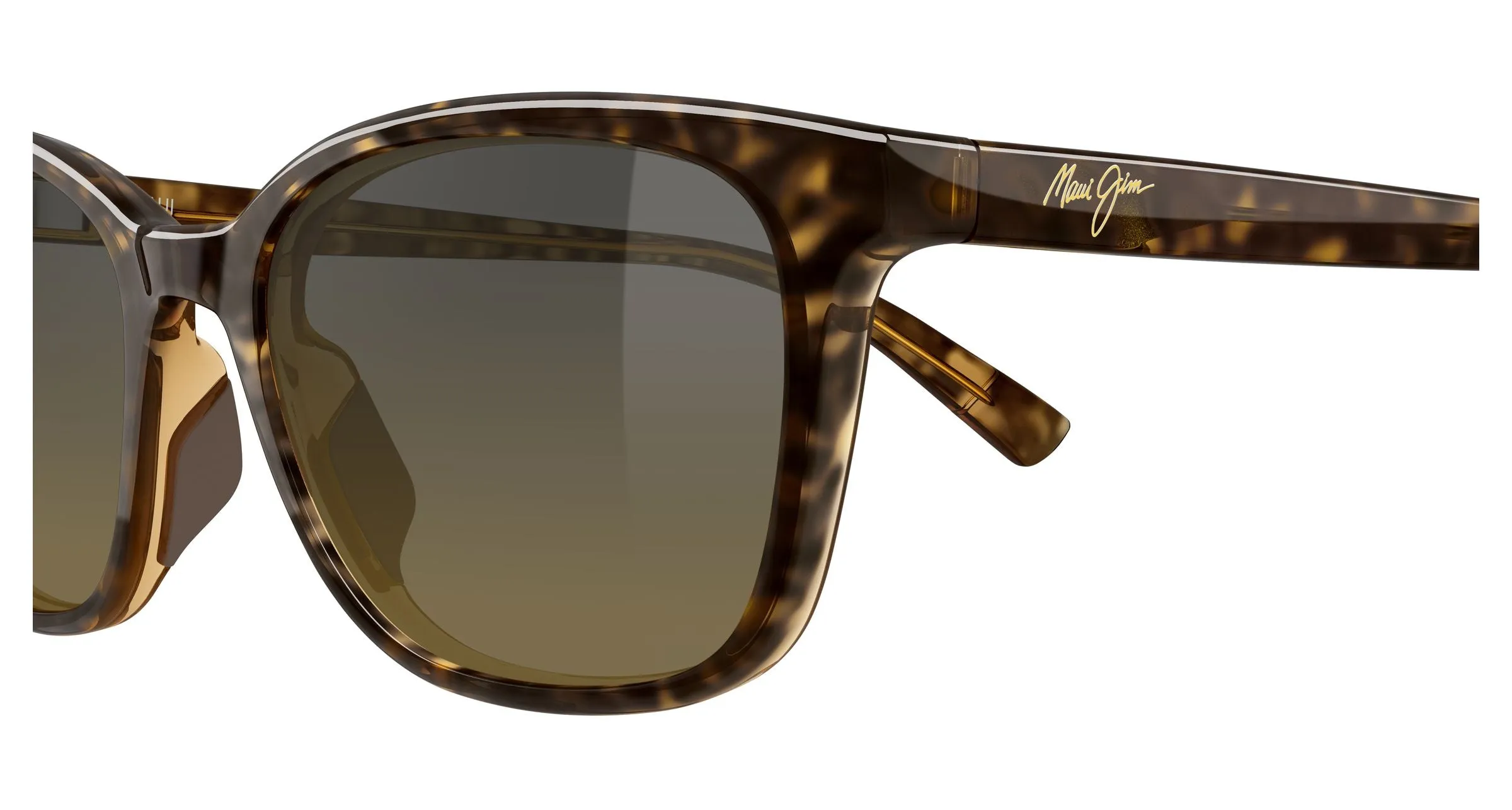 Maui Jim MJ0360S 002 Occhiali da sole Bio-iniettato Havana Bronzo Squadrata - immagine 3