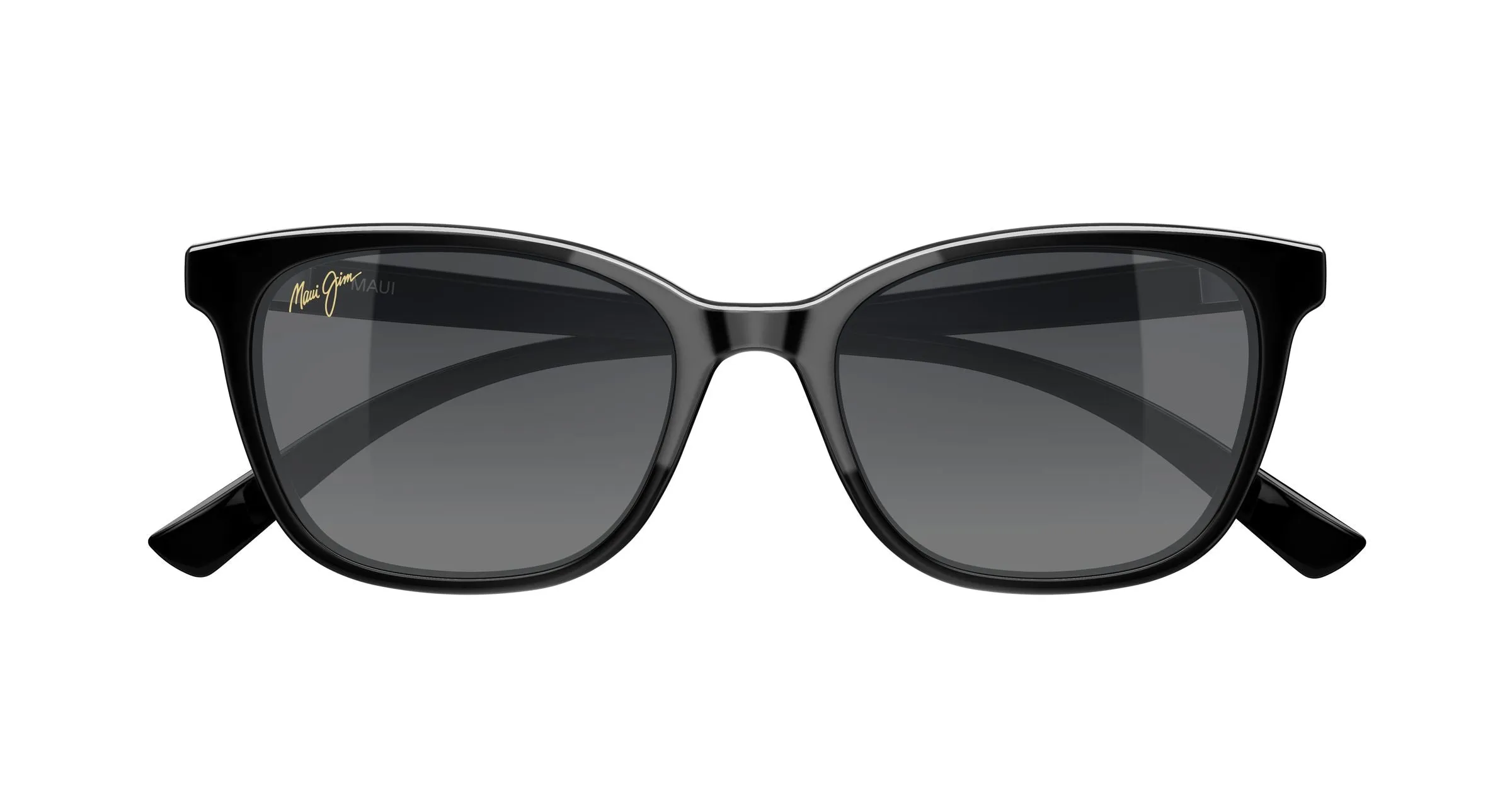 Maui Jim MJ0360S 001 Occhiali da sole Bio-iniettato Nero Grigio Squadrata - immagine 2
