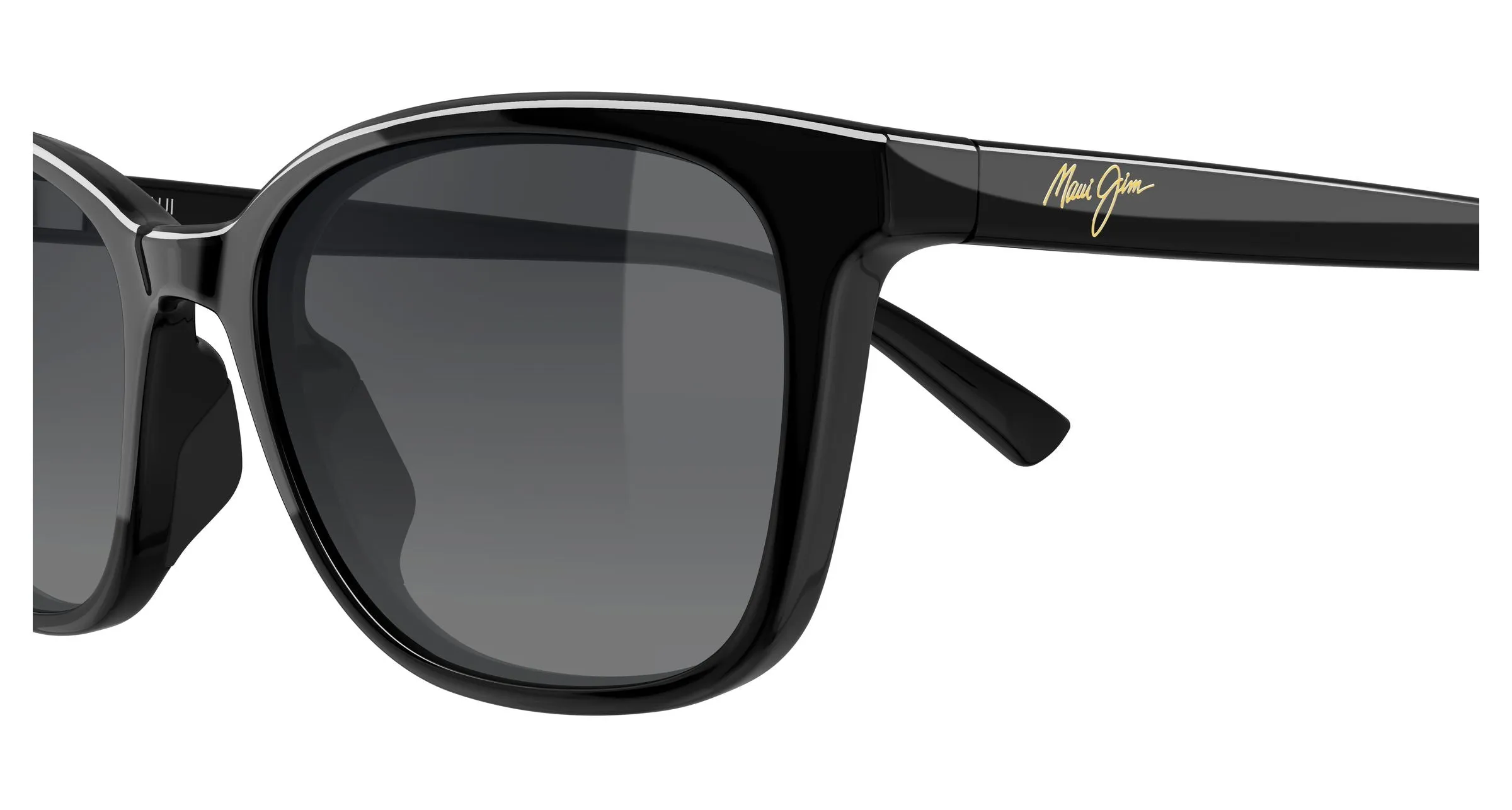 Maui Jim MJ0360S 001 Occhiali da sole Bio-iniettato Nero Grigio Squadrata - immagine 3