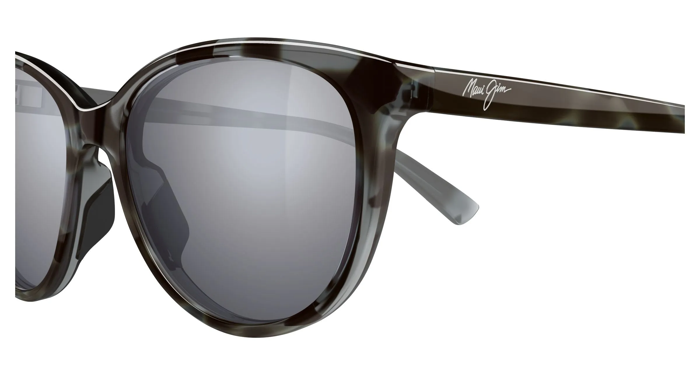 Maui Jim MJ0359S 003 Occhiali da sole Bio-iniettato Havana Argento Cat Eye - immagine 3