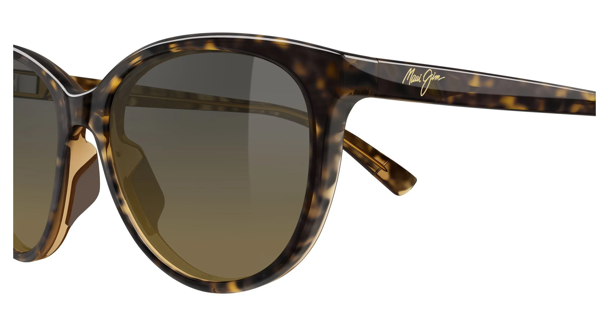 Maui Jim MJ0359S 002 Occhiali da sole Bio-iniettato Havana Bronzo Cat Eye - immagine 3
