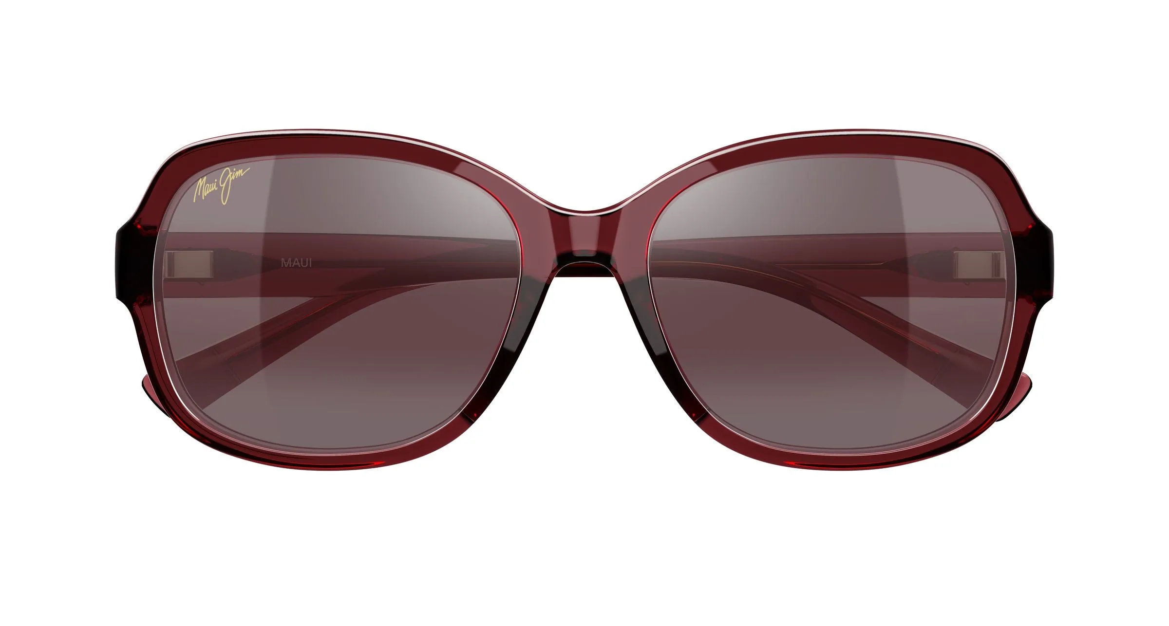 Maui Jim MJ0355S 003 Occhiali da sole Bio-iniettato Bordeaux Rosa Farfalla - immagine 2