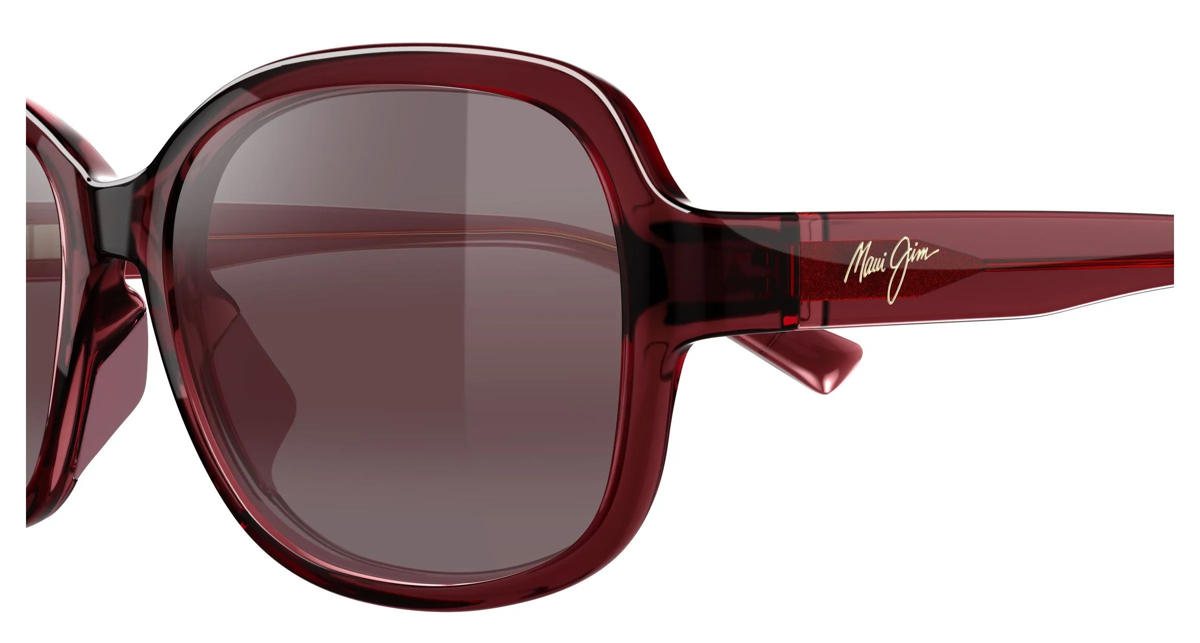 Maui Jim MJ0355S 003 Occhiali da sole Bio-iniettato Bordeaux Rosa Farfalla - immagine 3