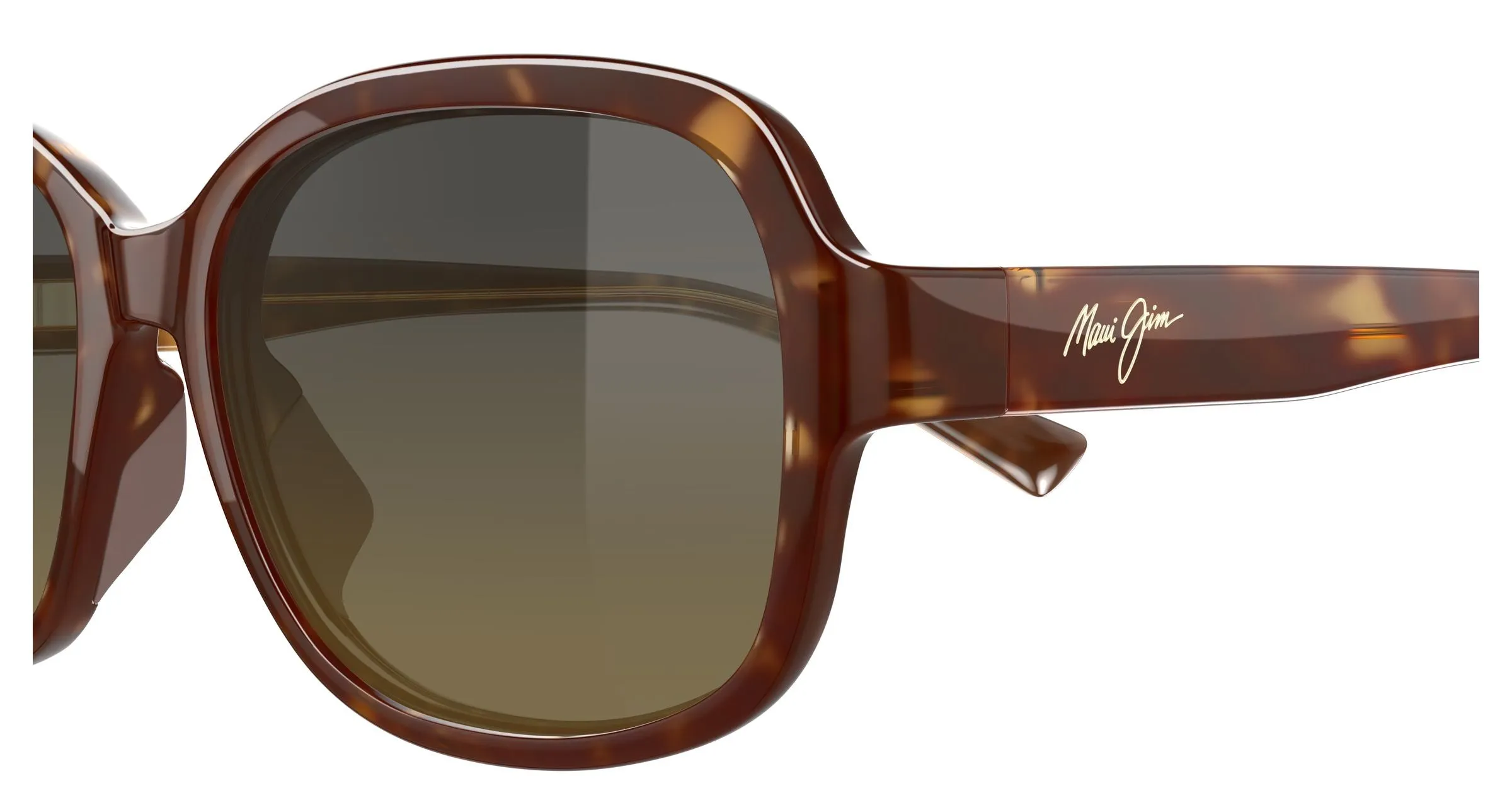 Maui Jim MJ0355S 002 Occhiali da sole Bio-iniettato Havana Bronzo Farfalla - immagine 3