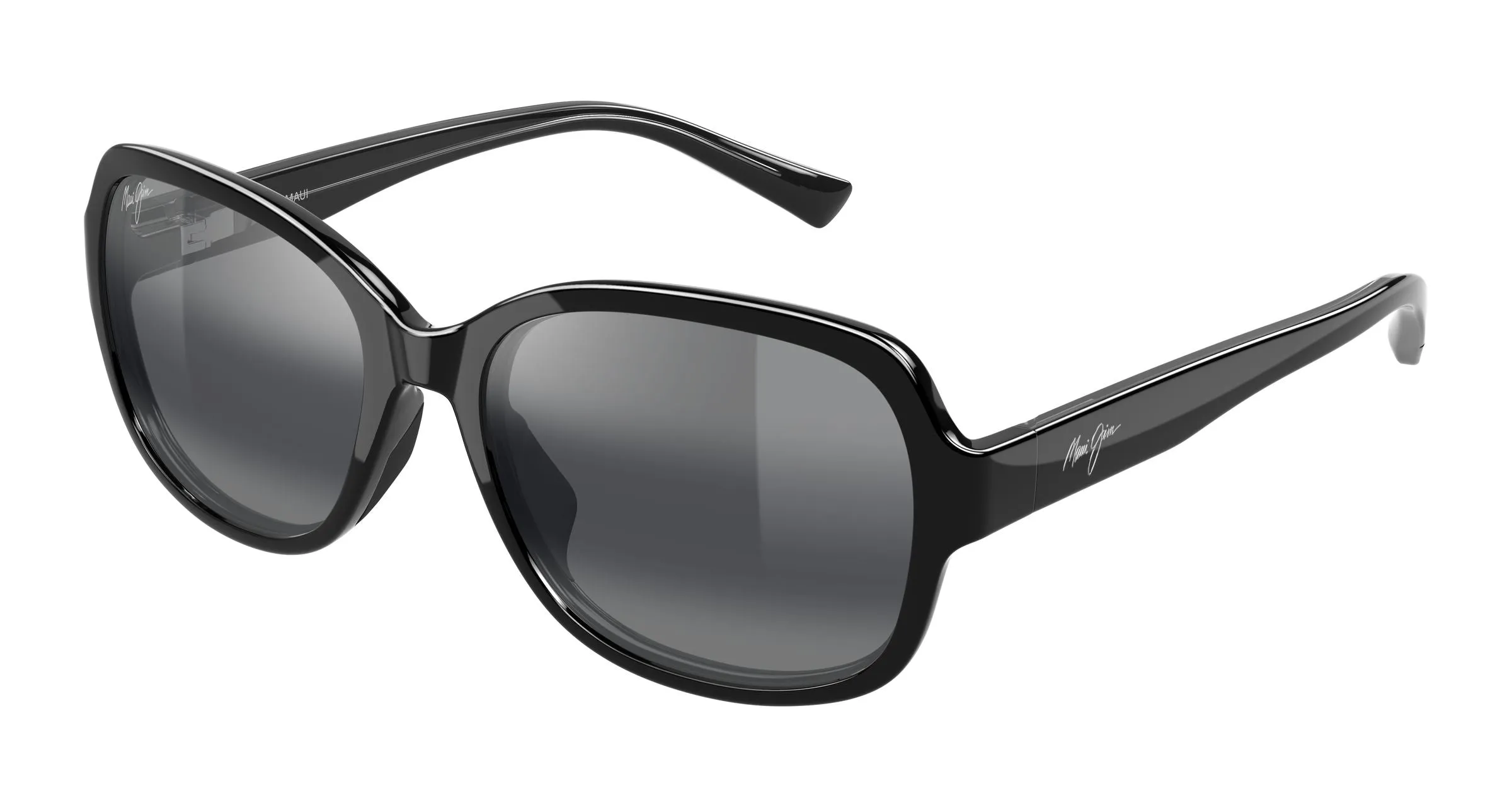 Maui Jim MJ0355S 001 Occhiali da sole Bio-iniettato Nero Grigio Farfalla - immagine 1