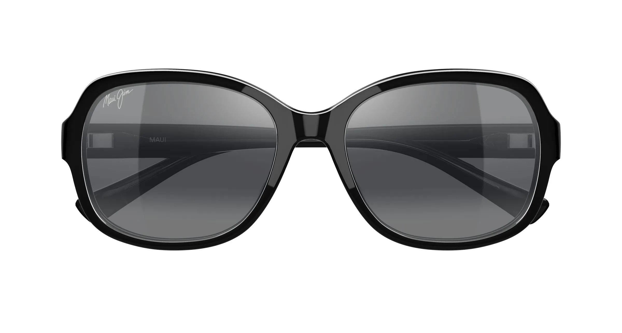 Maui Jim MJ0355S 001 Occhiali da sole Bio-iniettato Nero Grigio Farfalla - immagine 2