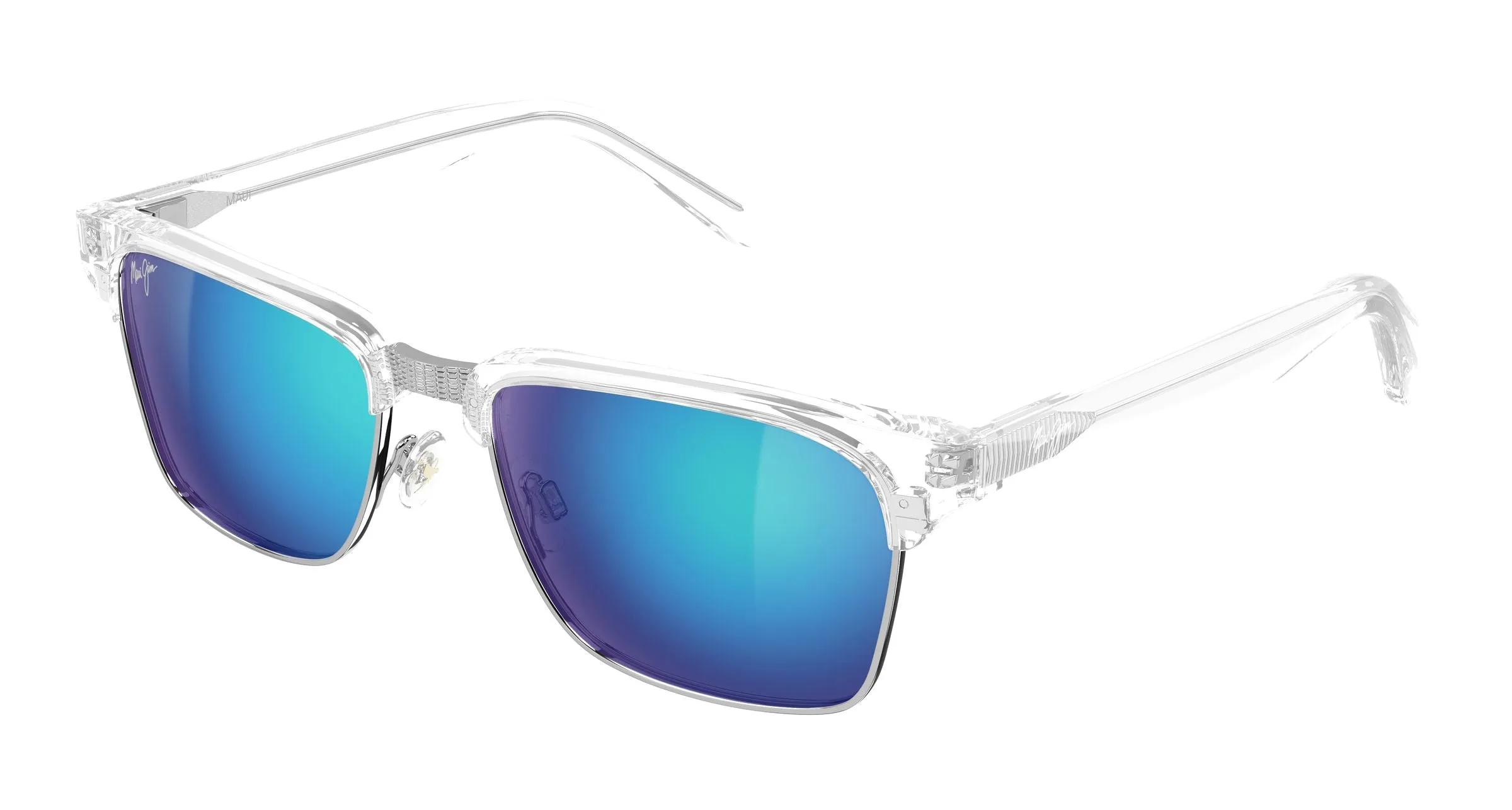Maui Jim MJ0354S 002 Occhiali da sole Bio-iniettato Cristallo Blu Squadrata - immagine 1