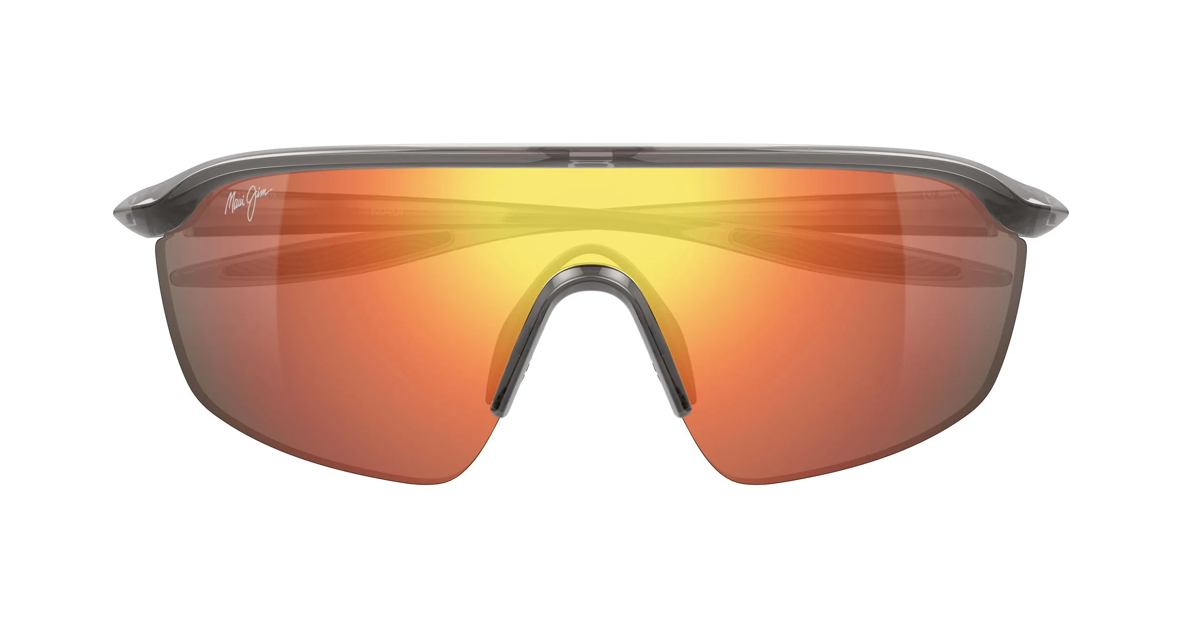 Maui Jim MJ0348SA 008 Occhiali da sole Bio-iniettato Grigio Rosso Avvolgente - immagine 2