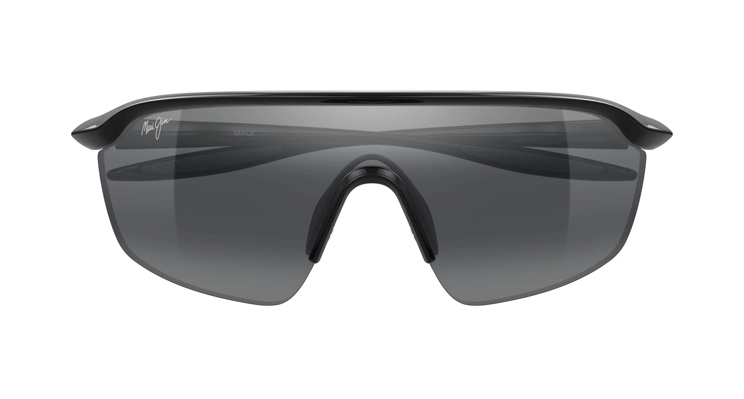 Maui Jim MJ0348SA 005 Occhiali da sole Bio-iniettato Nero Grigio Avvolgente - immagine 2
