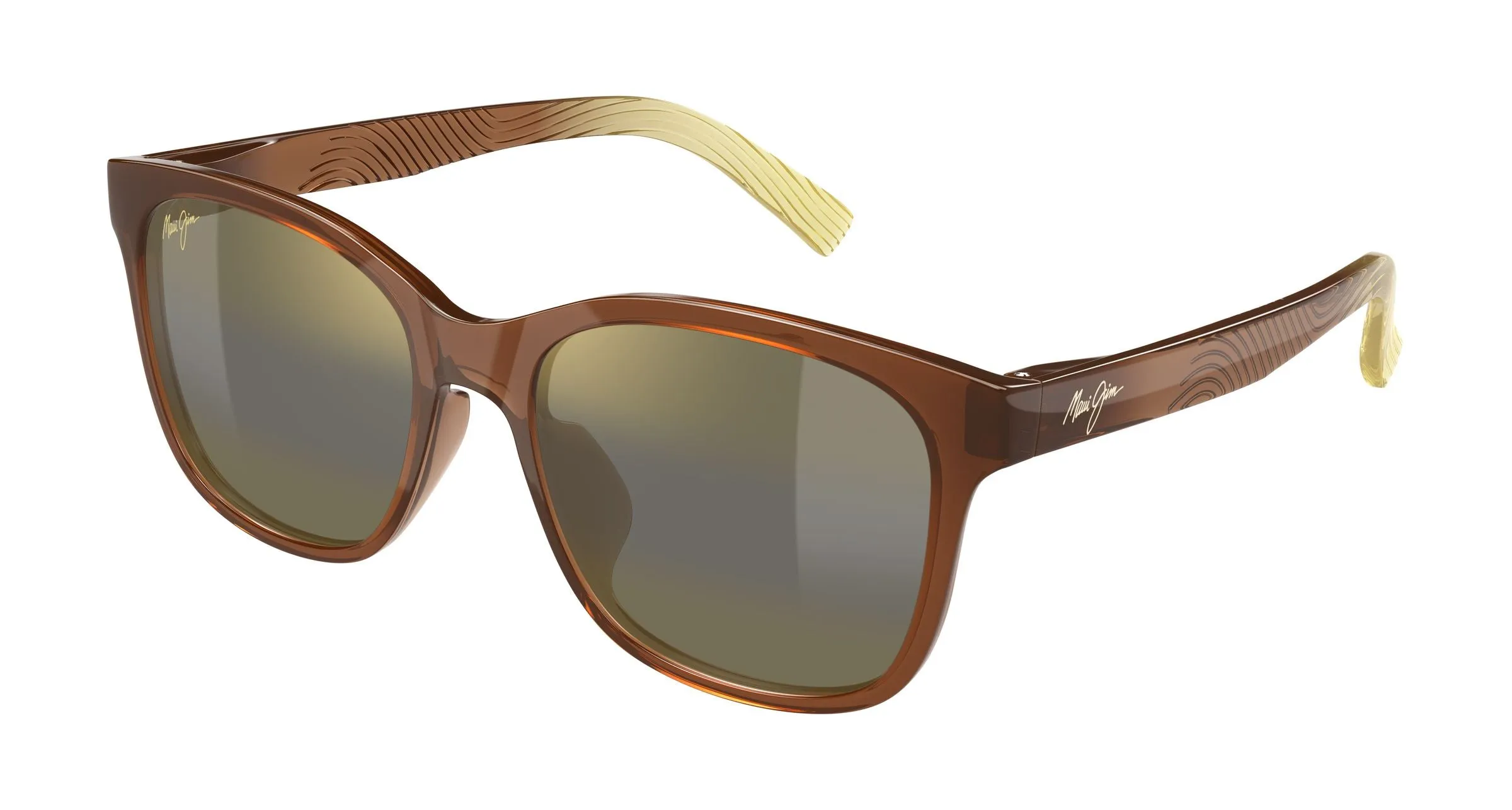 Maui Jim MJ0346SA 003 Occhiali da sole Bio-iniettato Marrone Bronzo Squadrata - immagine 1